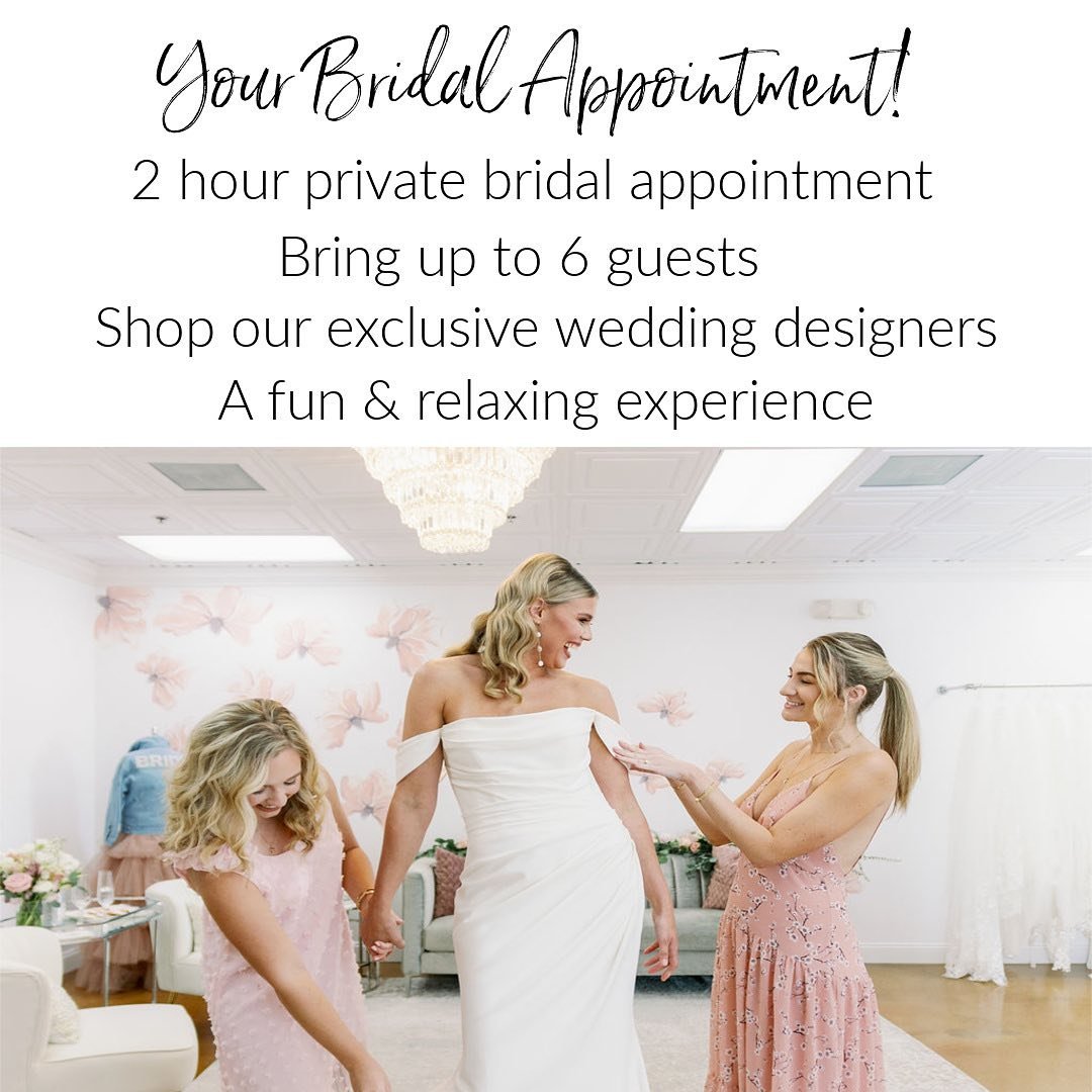 YES! Your very own private bridal appointment for 2 hours where you feel so relaxed and you can enjoy your experience trying on exclusive wedding dresses! Book today via our website!!💗
.
.
#wedding2024 #dreamweddingdress #treasurecoastbride  jupiter