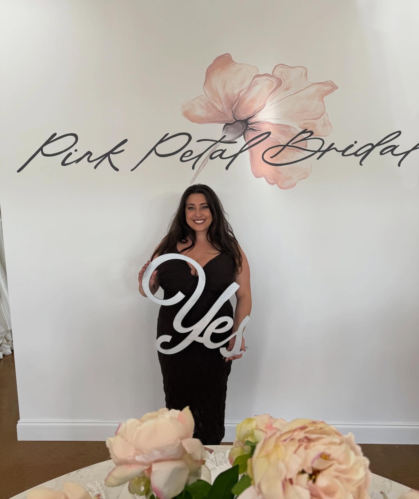 Congratulations Courtney! You said &ldquo;YES&rdquo; to your dream dress! What a fun Sunday meeting you and your family &amp; friends! I love every minute helping you find your dress! I am so excited for you!💗💗
.
#pinkpetalbridal #wedding2027 #drea