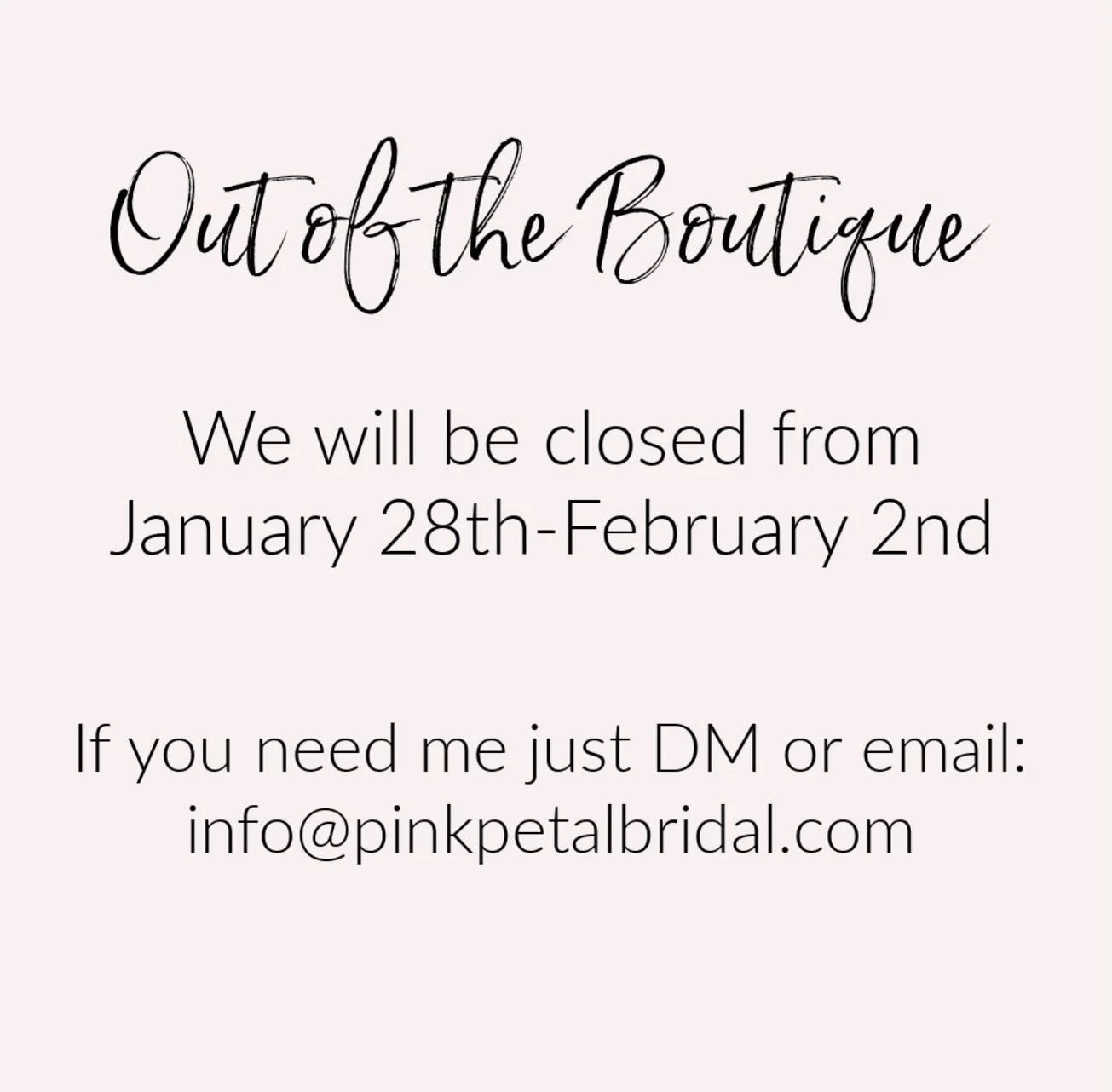 Taking a little vacation break! Just dm or emailed me if you need anything!