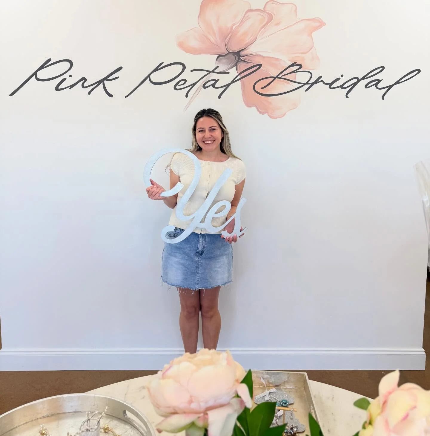 Congratulations Toni!! You said &ldquo;YES&rdquo; to your dream dress! What a fun Sunday meeting you and your family &amp; friends!! I am so excited for you!!💗
.
#pinkpetalbride #isaidyestothedress #dreambride #wedding2027