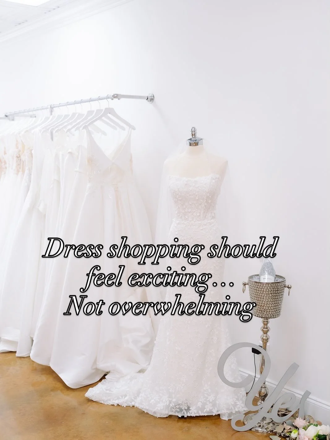 It&rsquo;s the laughter in the fun of trying on dresses! 
The quiet moments in the mirror.
The way everything suddenly feels right
Your appointment isn&rsquo;t rushed
It isn&rsquo;t overwhelming
It&rsquo;s calm
Personal
Completely yours
Because findi