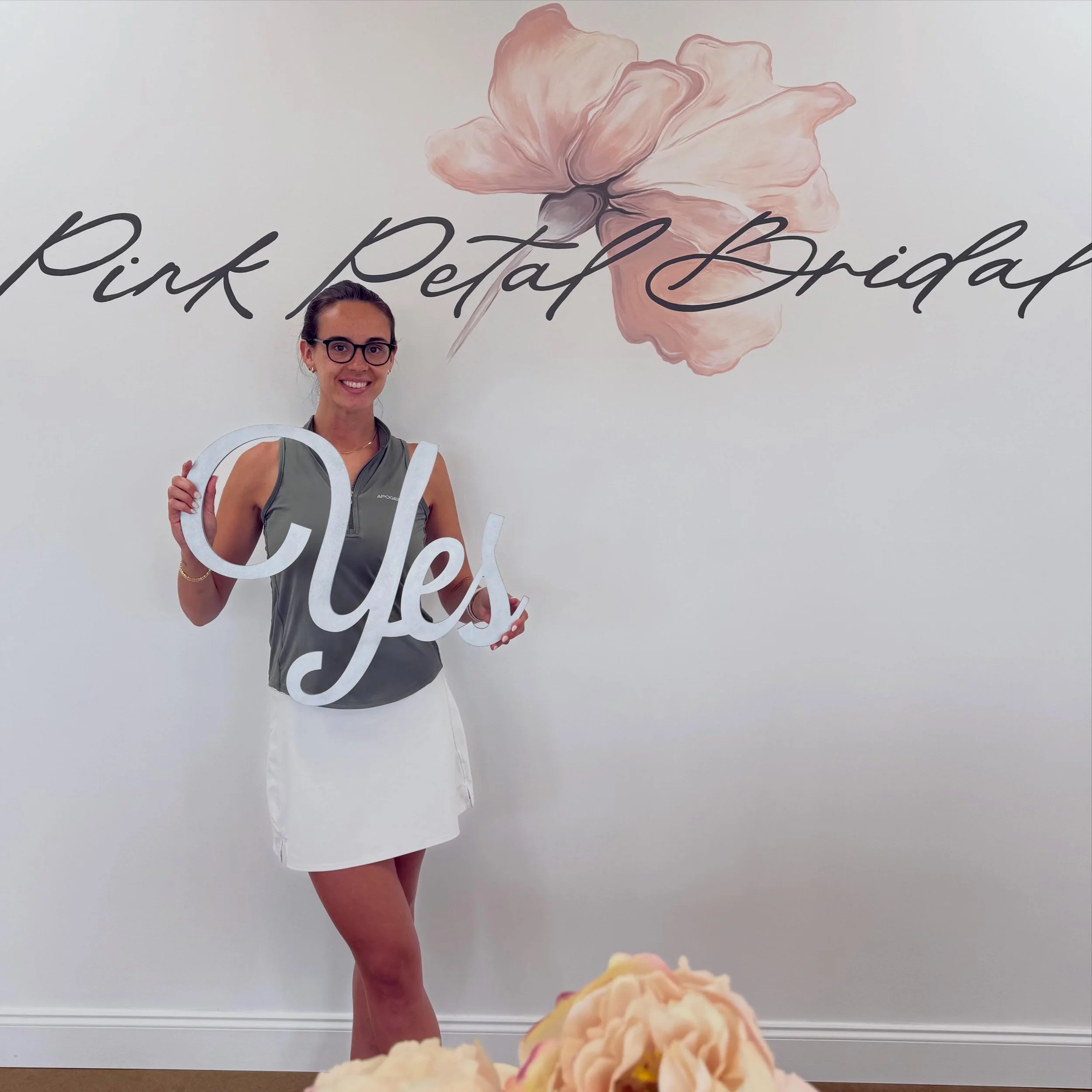 Congratulations Ashley! You said &ldquo;YES&rdquo; to your dream dress! What a pleasure meeting you! You are going to be such a beautiful bride!💗💗
.
#pinkpetalbride #wedding2027 #dreambride #isaidyestothedress