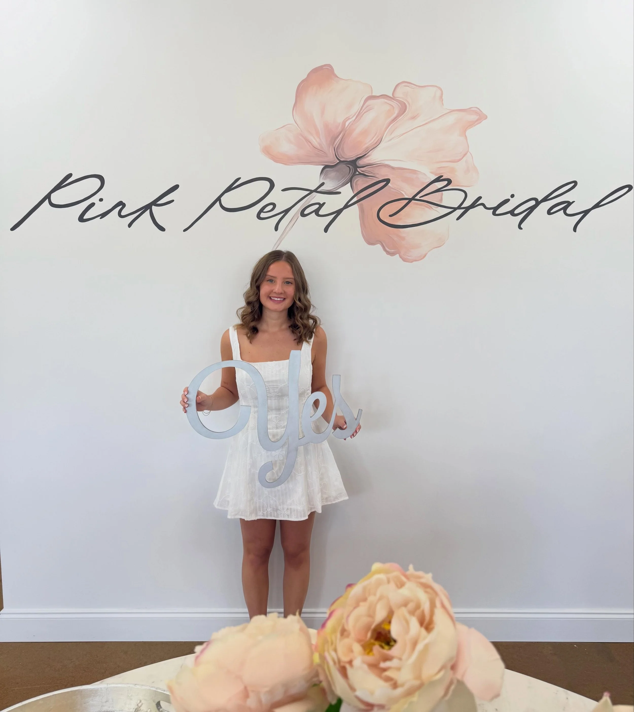 Congratulations Maddie! What a fun morning meeting you and your family &amp; friends💗 You are going to be such a beautiful bride!
.
#pinkpetalbride #wedding2027 #isaidyestothedress #dreambride