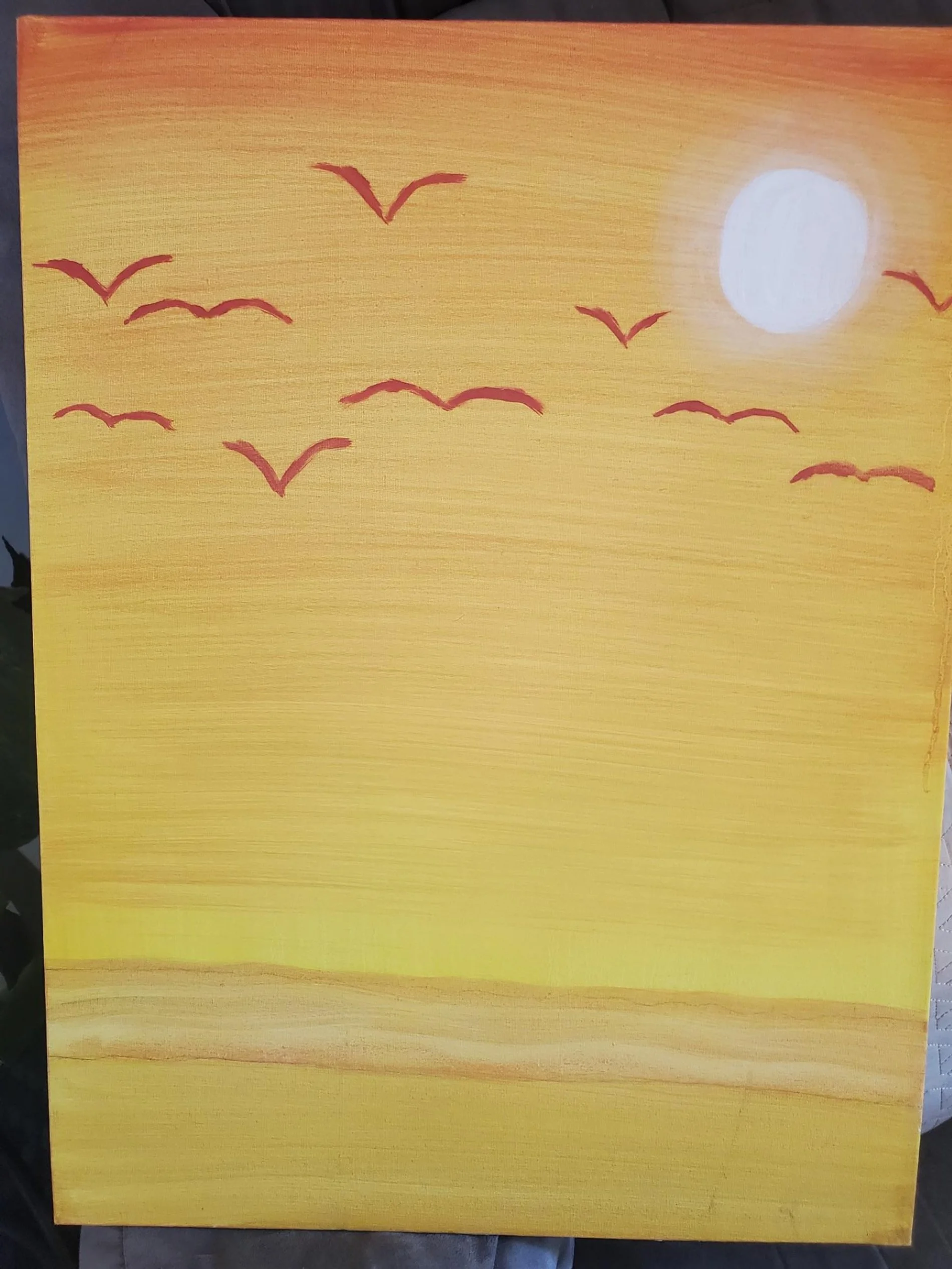 Yellow Beach, 2023, oil paint