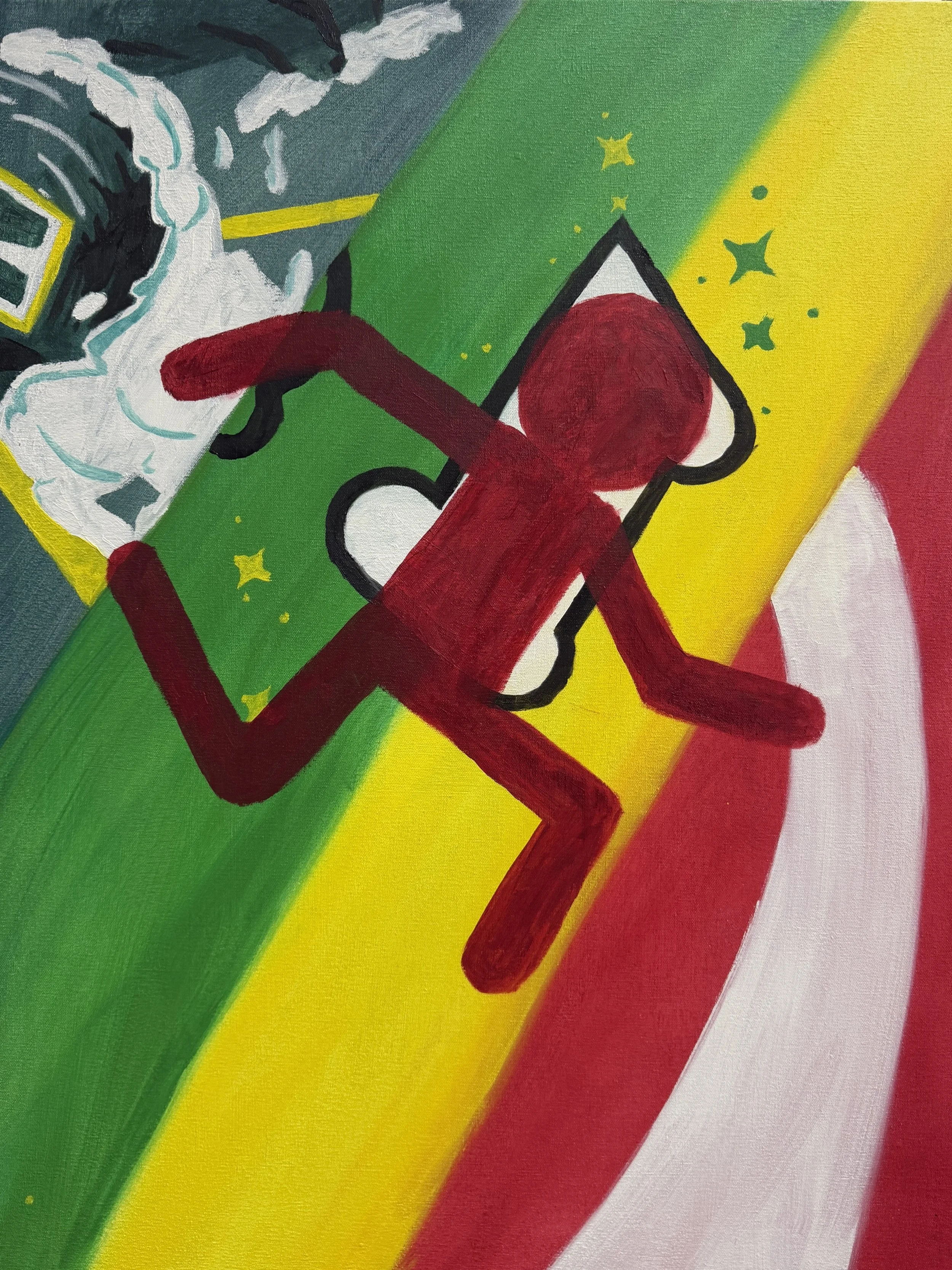 Cross Over, 2026, Oil paint on canvas, 30”x22”