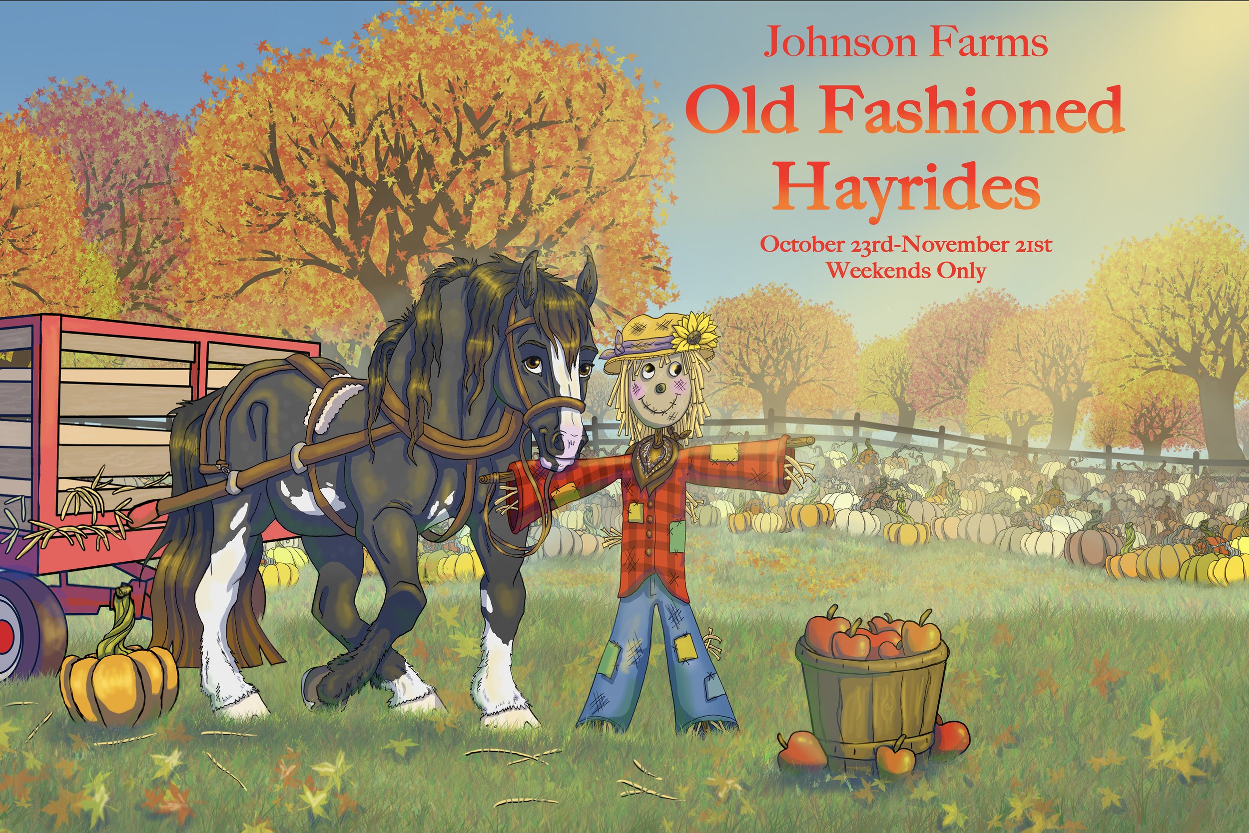 "Hayride Advertisement Poster" 2022
22" x 14" Adobe Photoshop