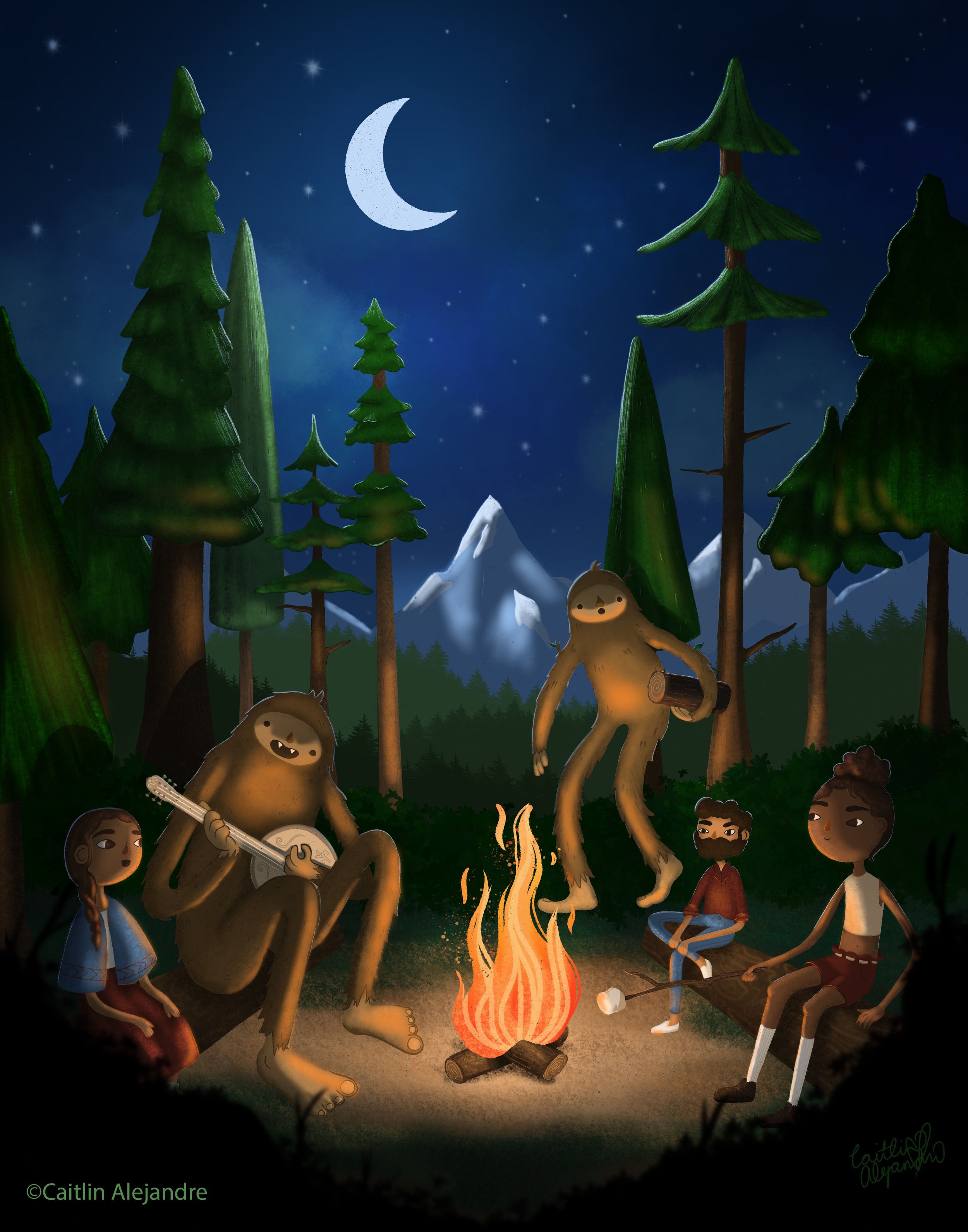 "Bigfoot Community". Digital. 2021. 11" x 14".