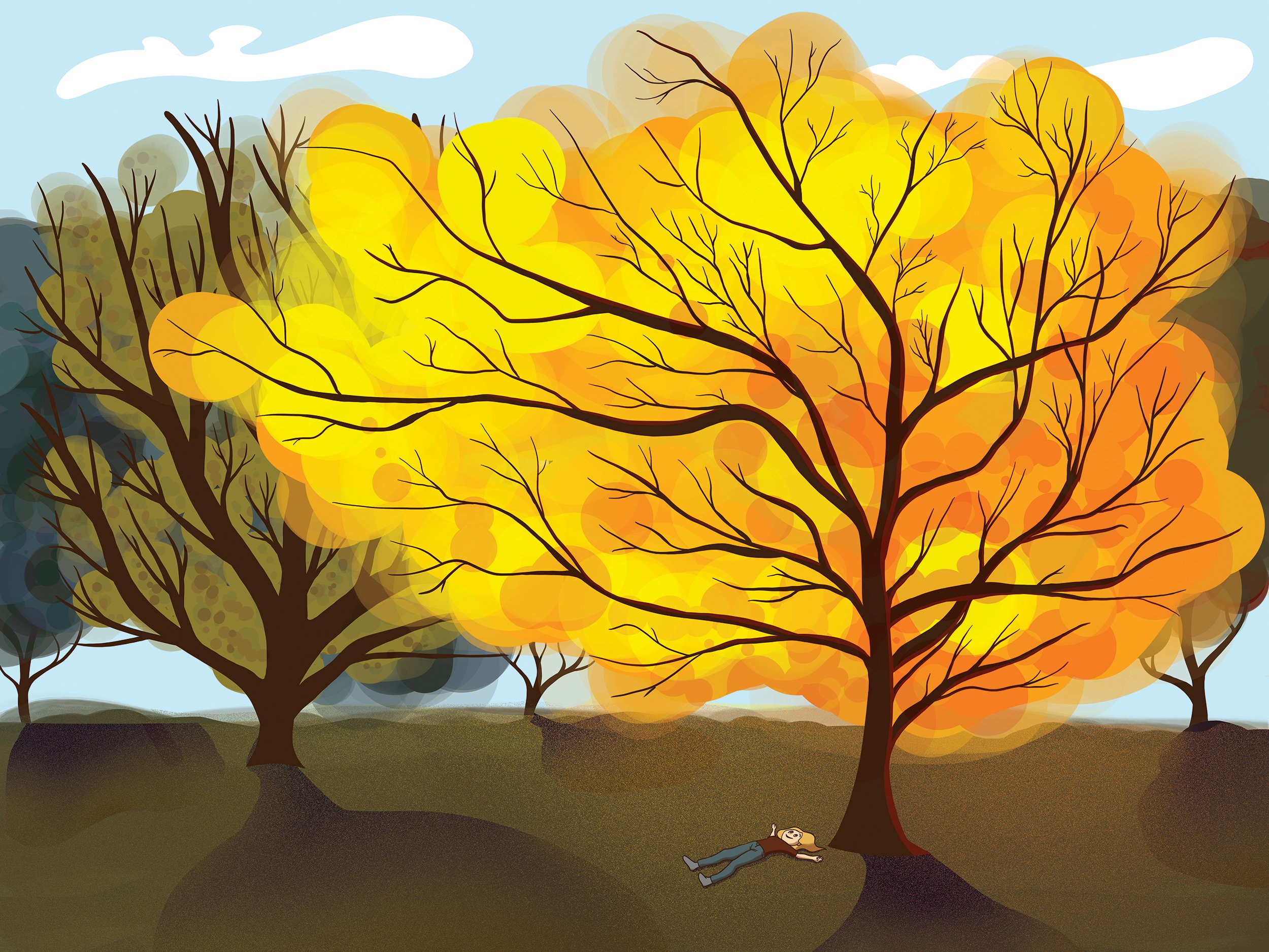 Yellow Tree, 2021, Digital, 24" x 18"