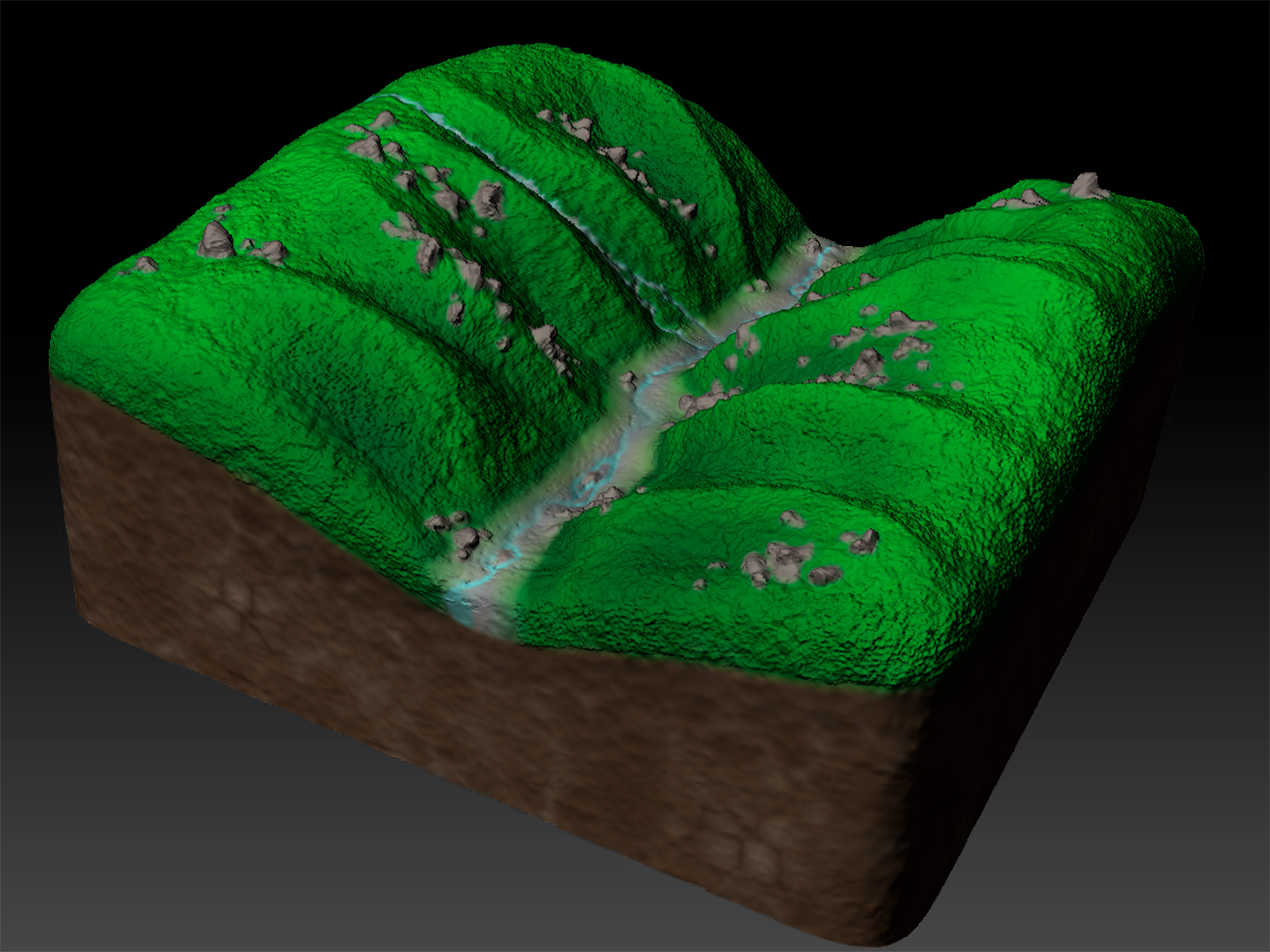Terrain Study 4, 2023, 17" x 11"