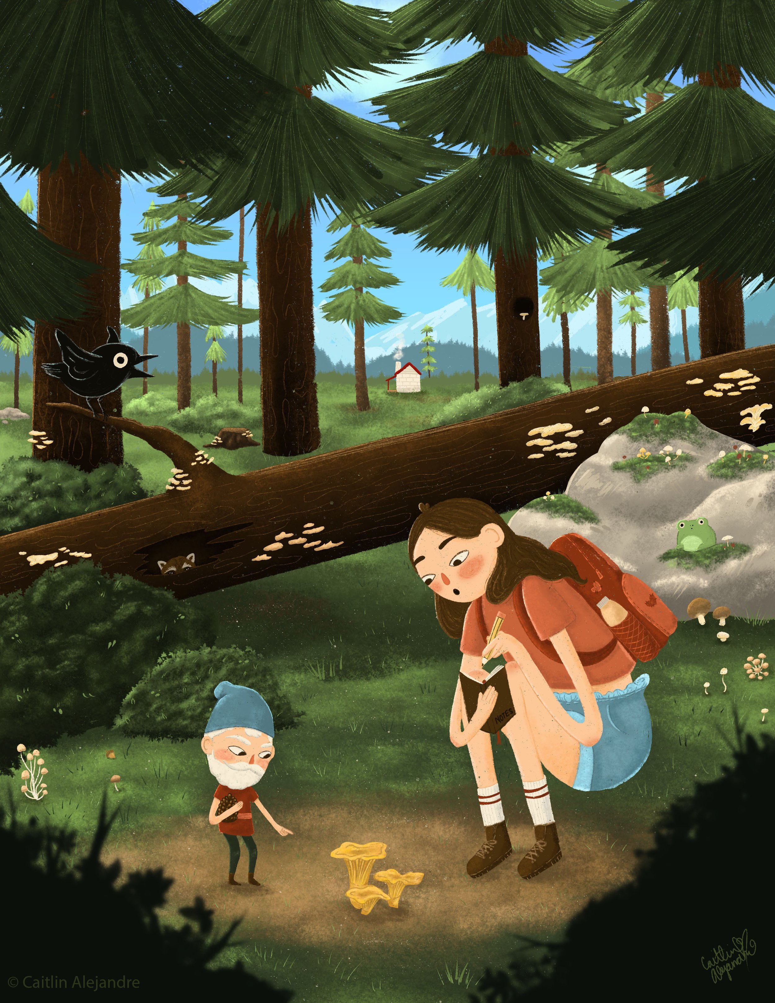 "Forest Foragers". Digital. 2021. 8.5" x 11".