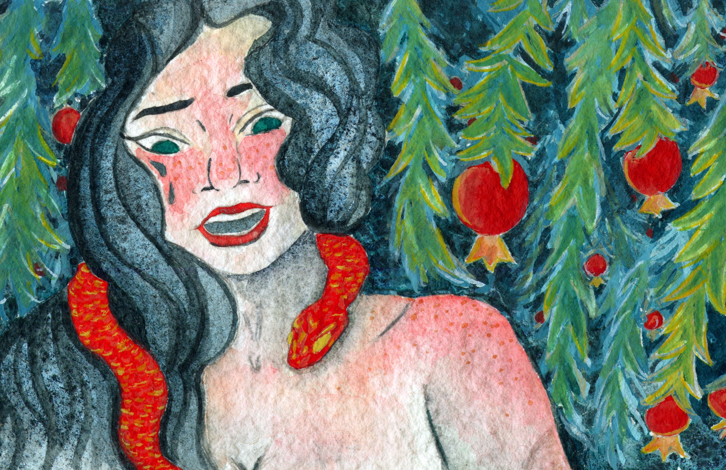 Eve, 8 in x 5 in, Watercolor, 2021