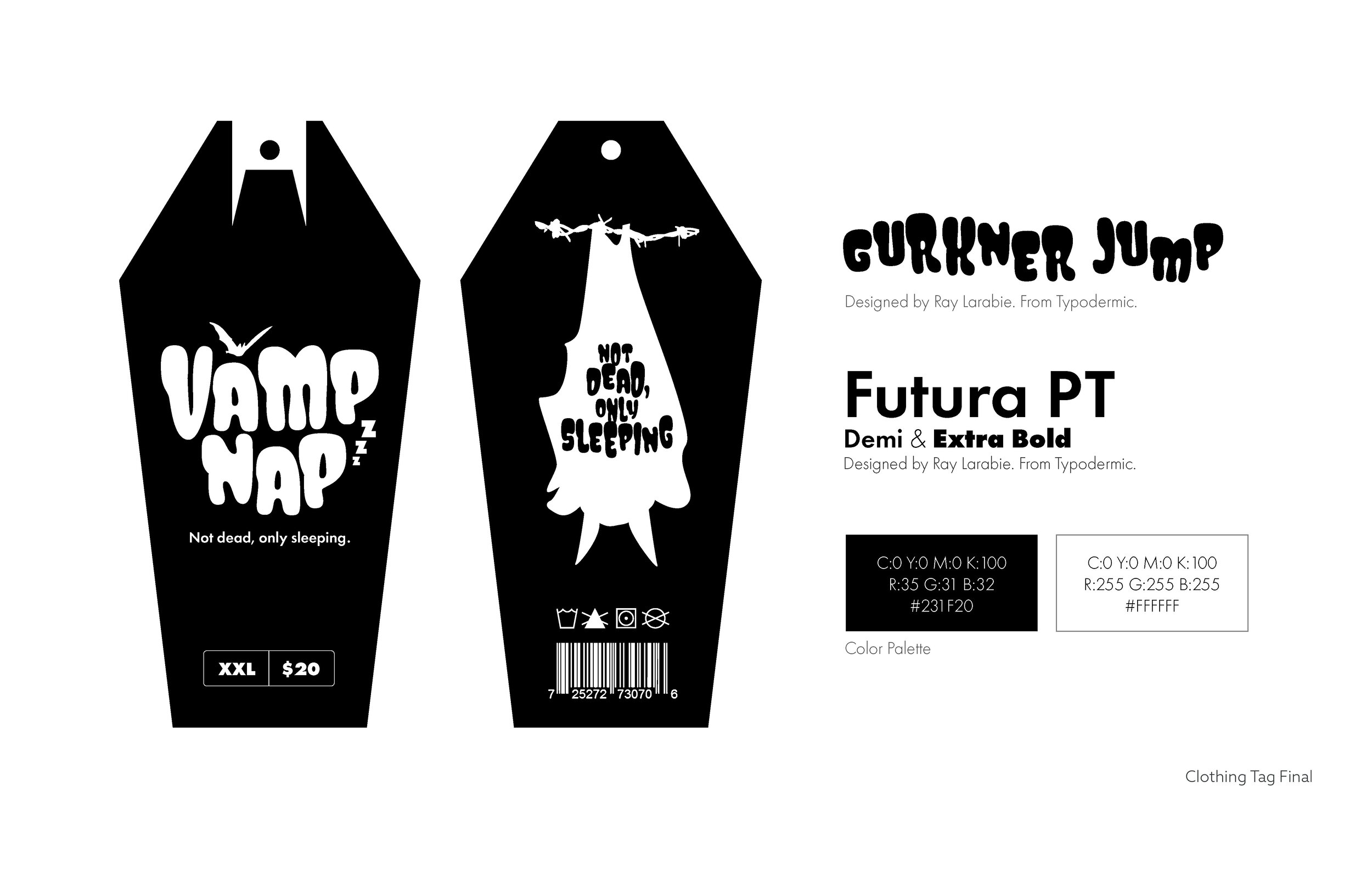 2022 Clothing Tag Design: Vamp Nap
