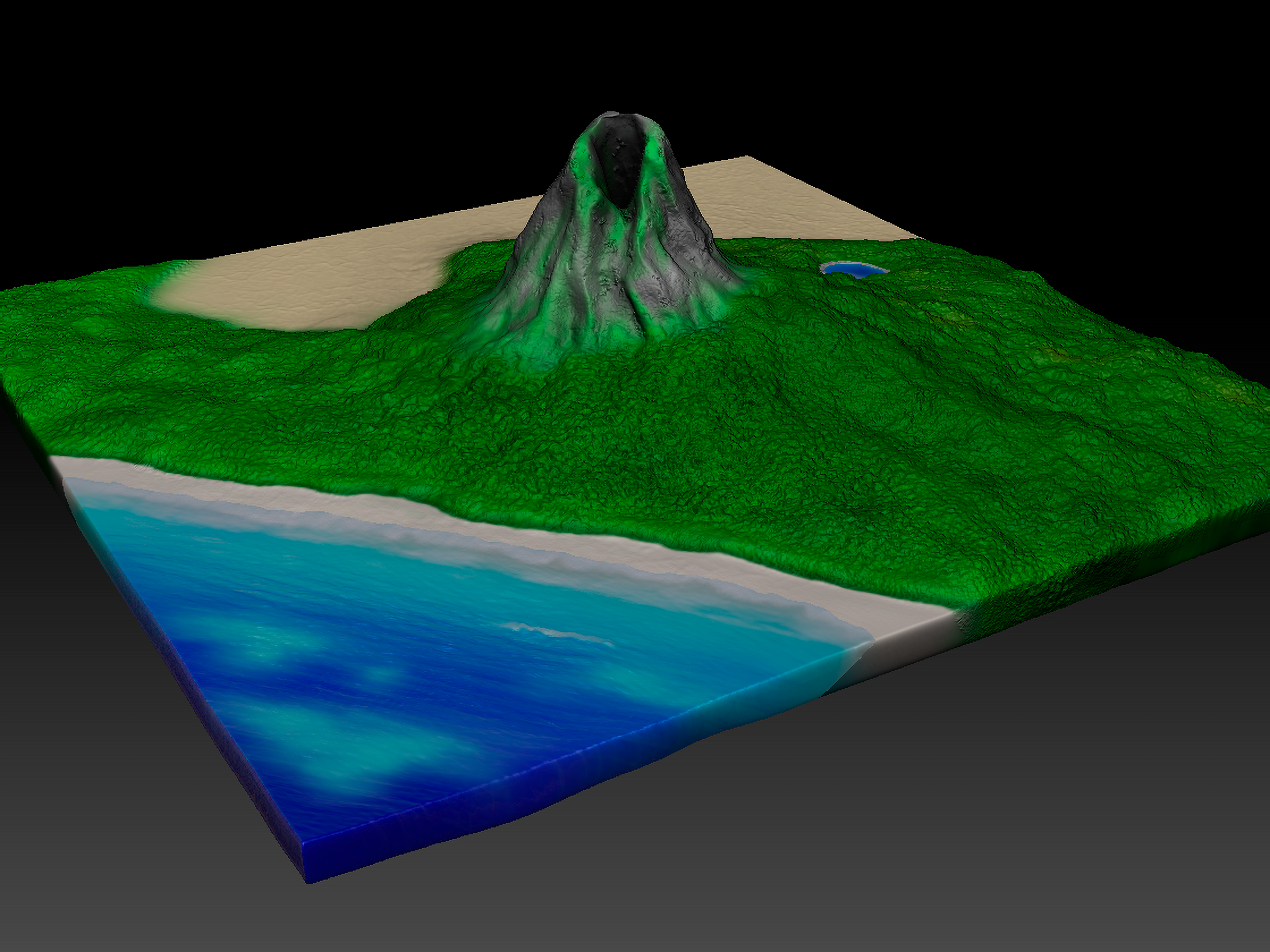 Terrain Study 1, 2023, 17" x 11"