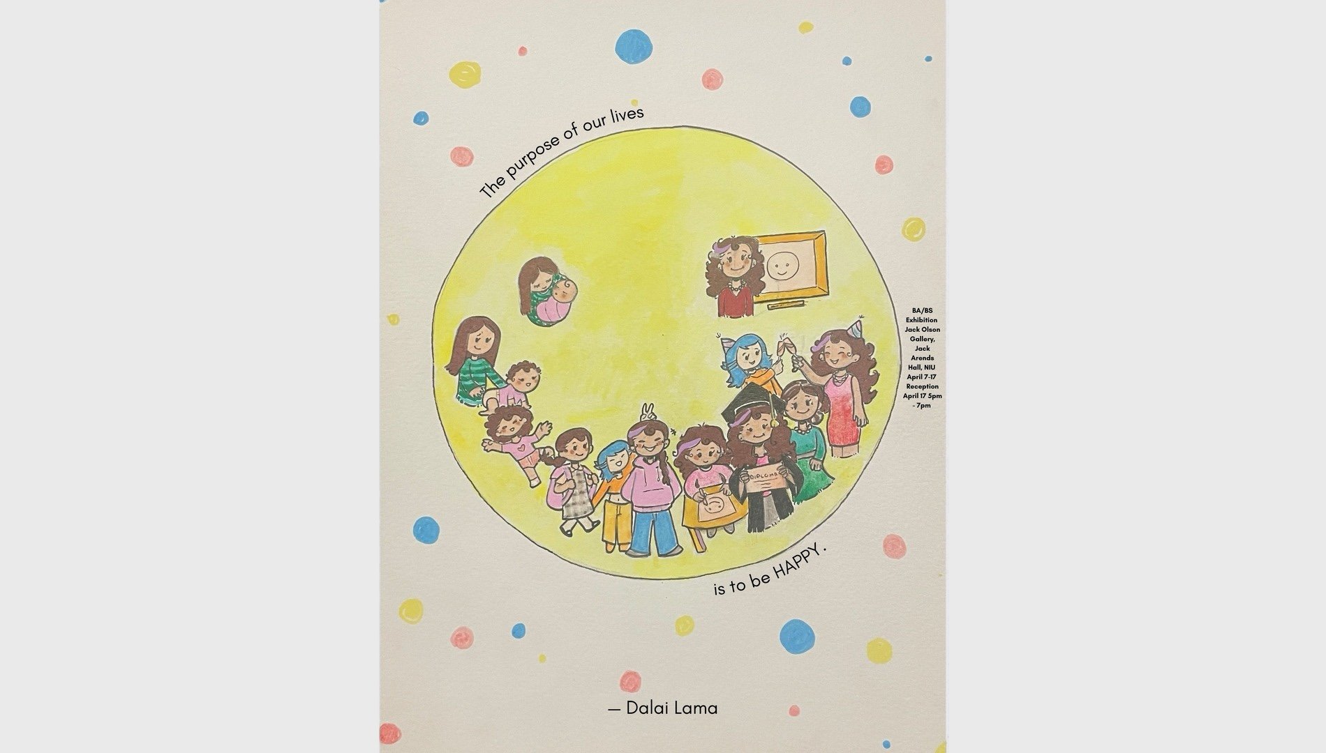 BA/BS poster, Mixed Media, 2025, 18in x 24in