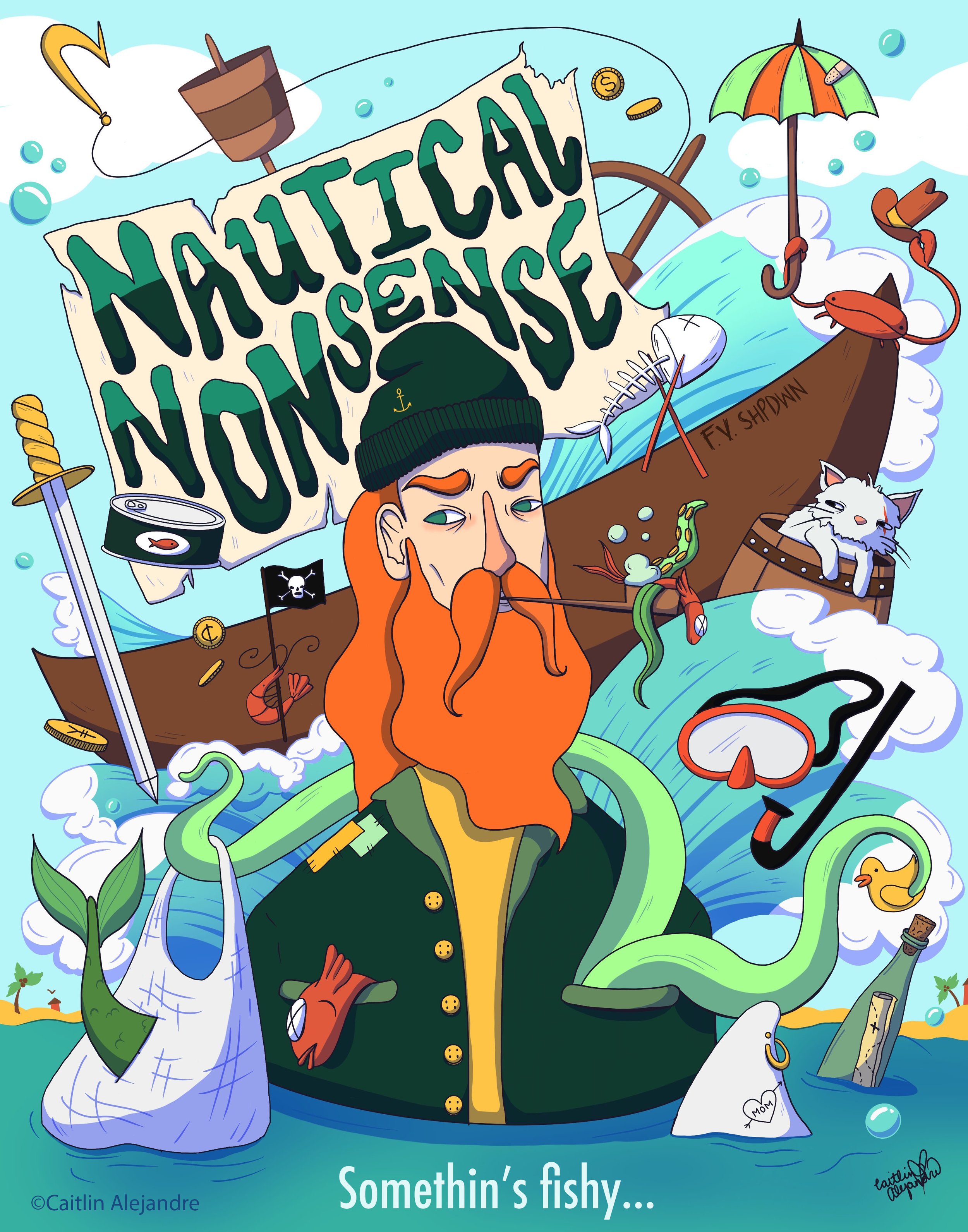 "Nautical Nonsense". Digital. 2022. 11" x 14".