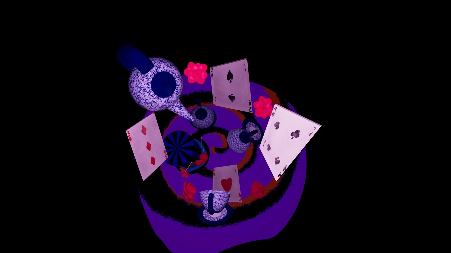 Abstract Tea Party, 3D Image, 2025
