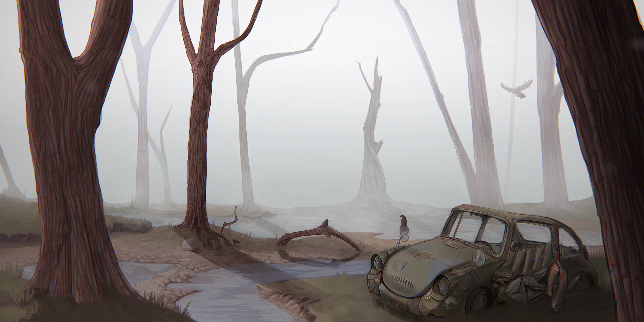 Abandoned, 2021, digital, 20” x 10”