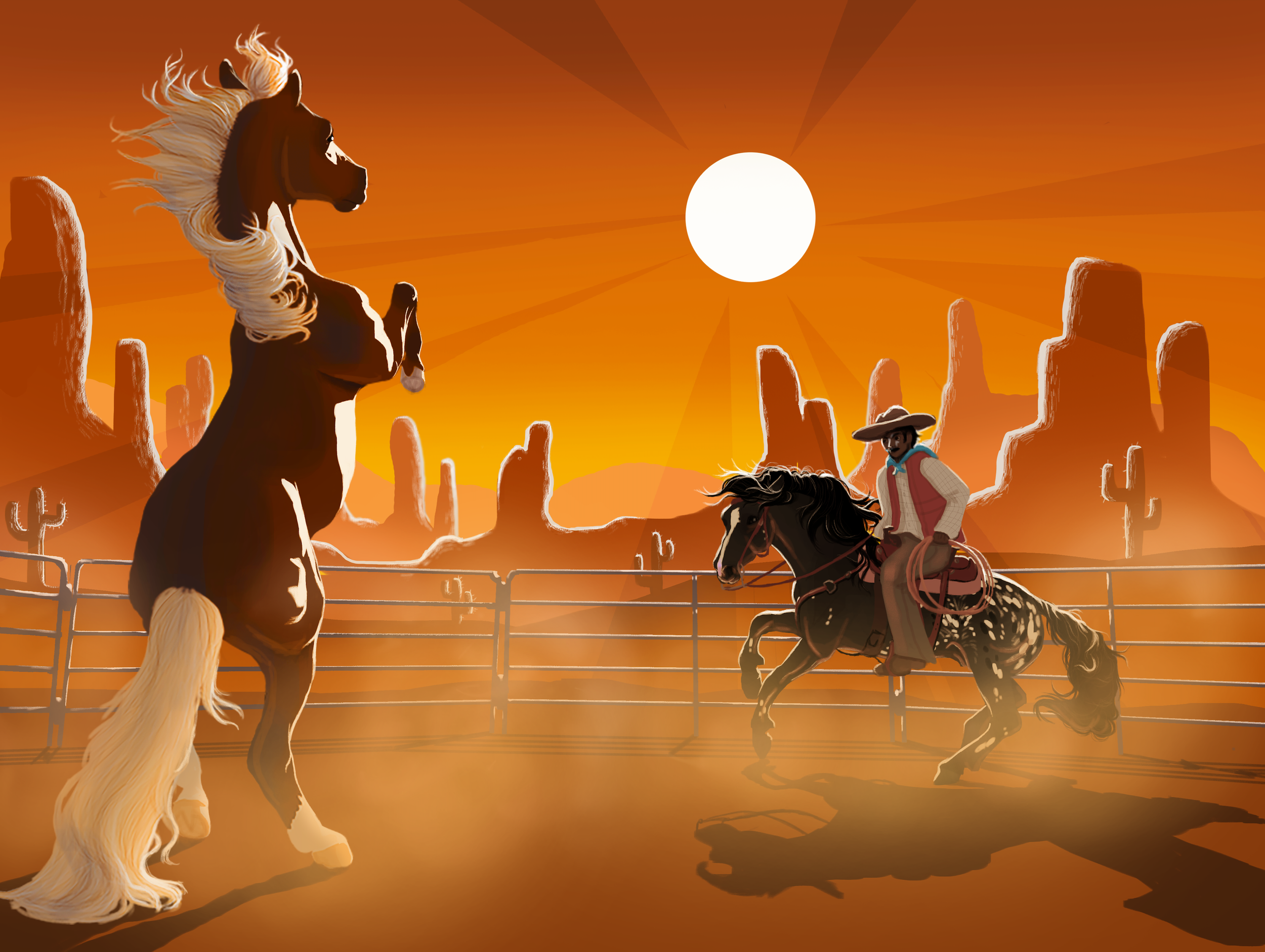 "Mustang Roundup" 2022
20" x 15" Adobe Photoshop