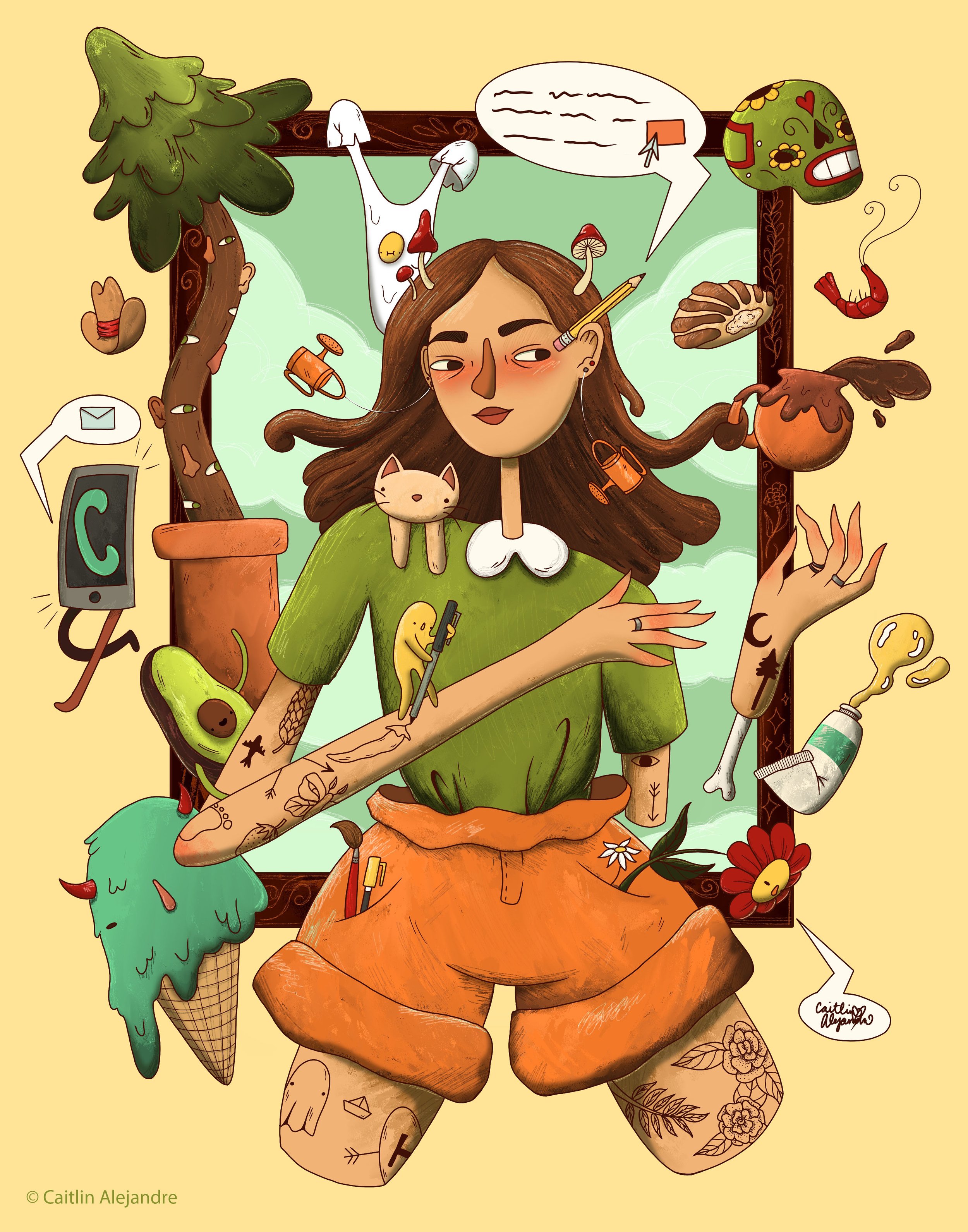 "Delicately Adorned". Digital. 2022. 11" x 14".