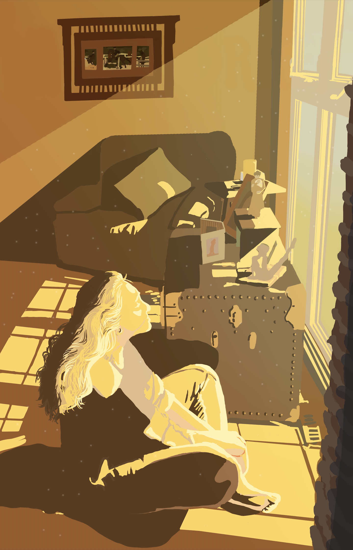 "First Sunshine of Spring" 2022
10" x 15" Adobe Photoshop