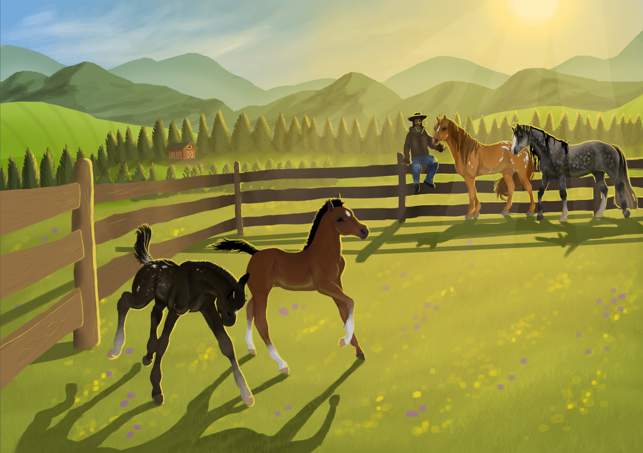 "Spring Foals" 2022
20" x 15" Adobe Photoshop