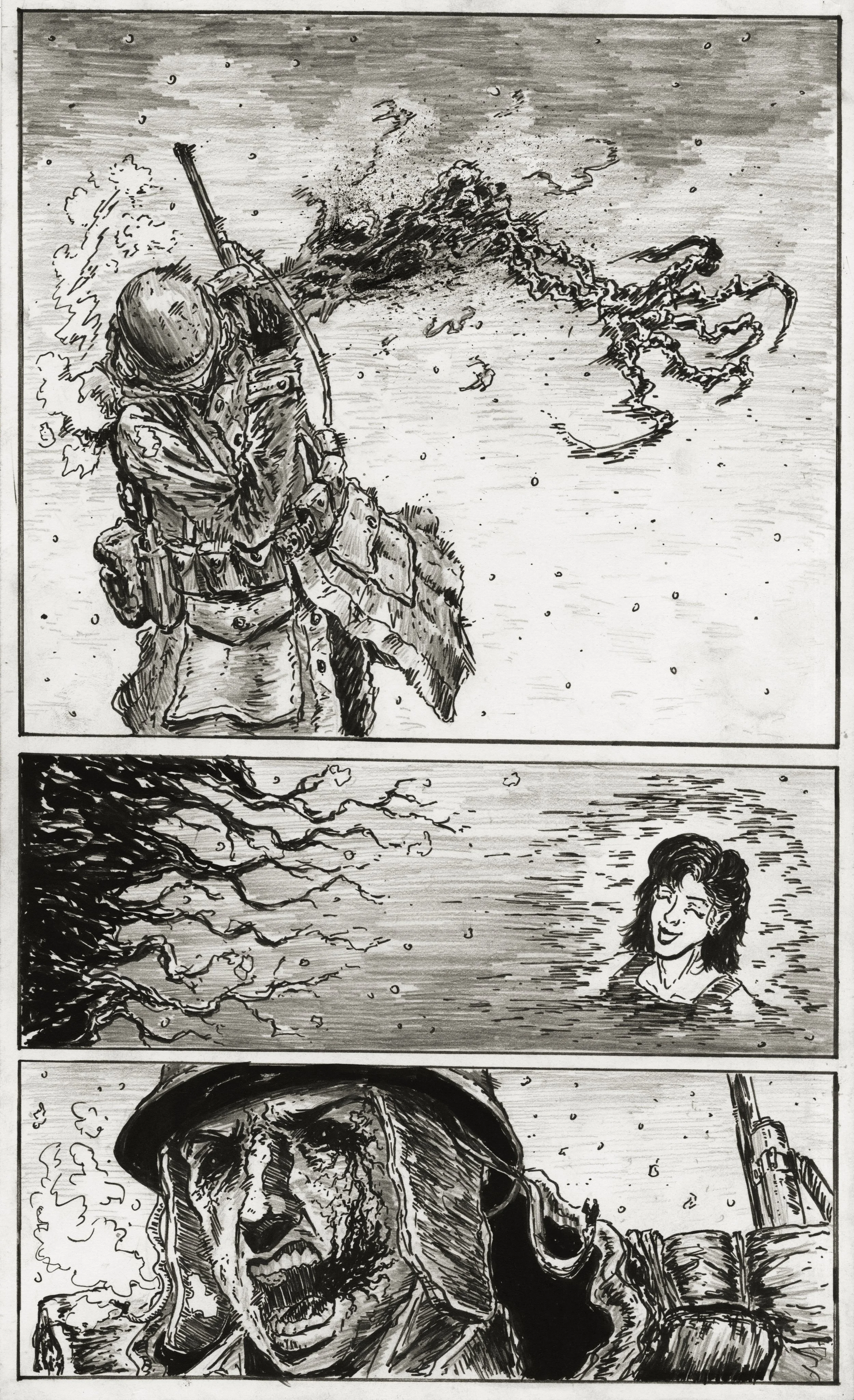 Come To Me Once More, My Love, 2025, Graphite and Ink on Paper, 10” x 18”