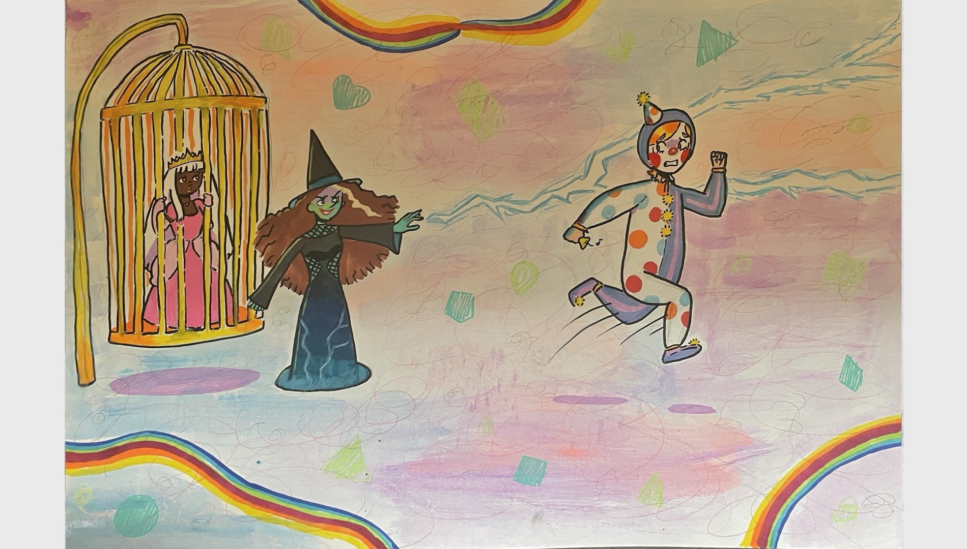 A foolish rescue, Mixed media, 2025, 20in x 30in