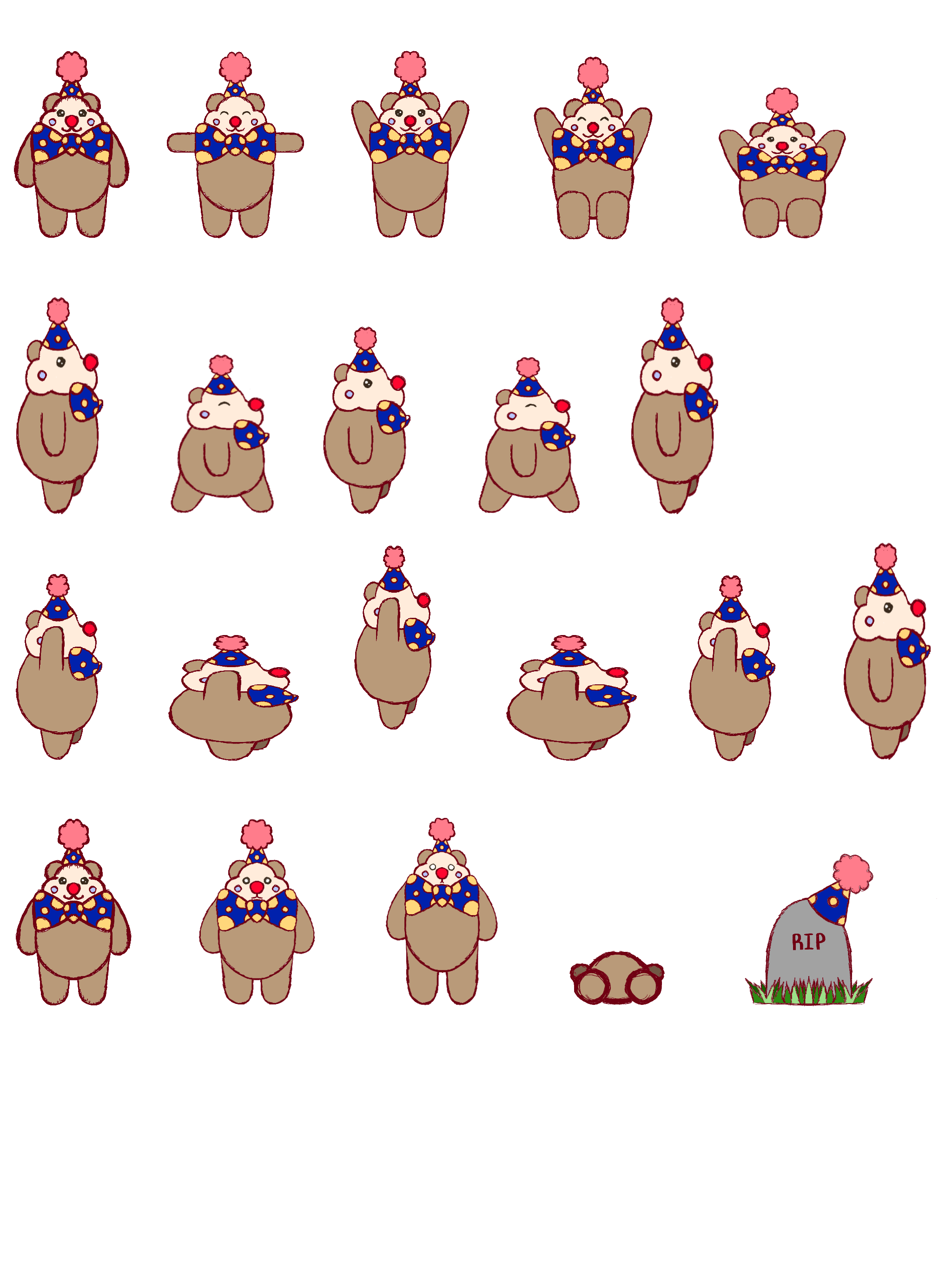 Teddy Bear Circus Sprite Sheet, 2026