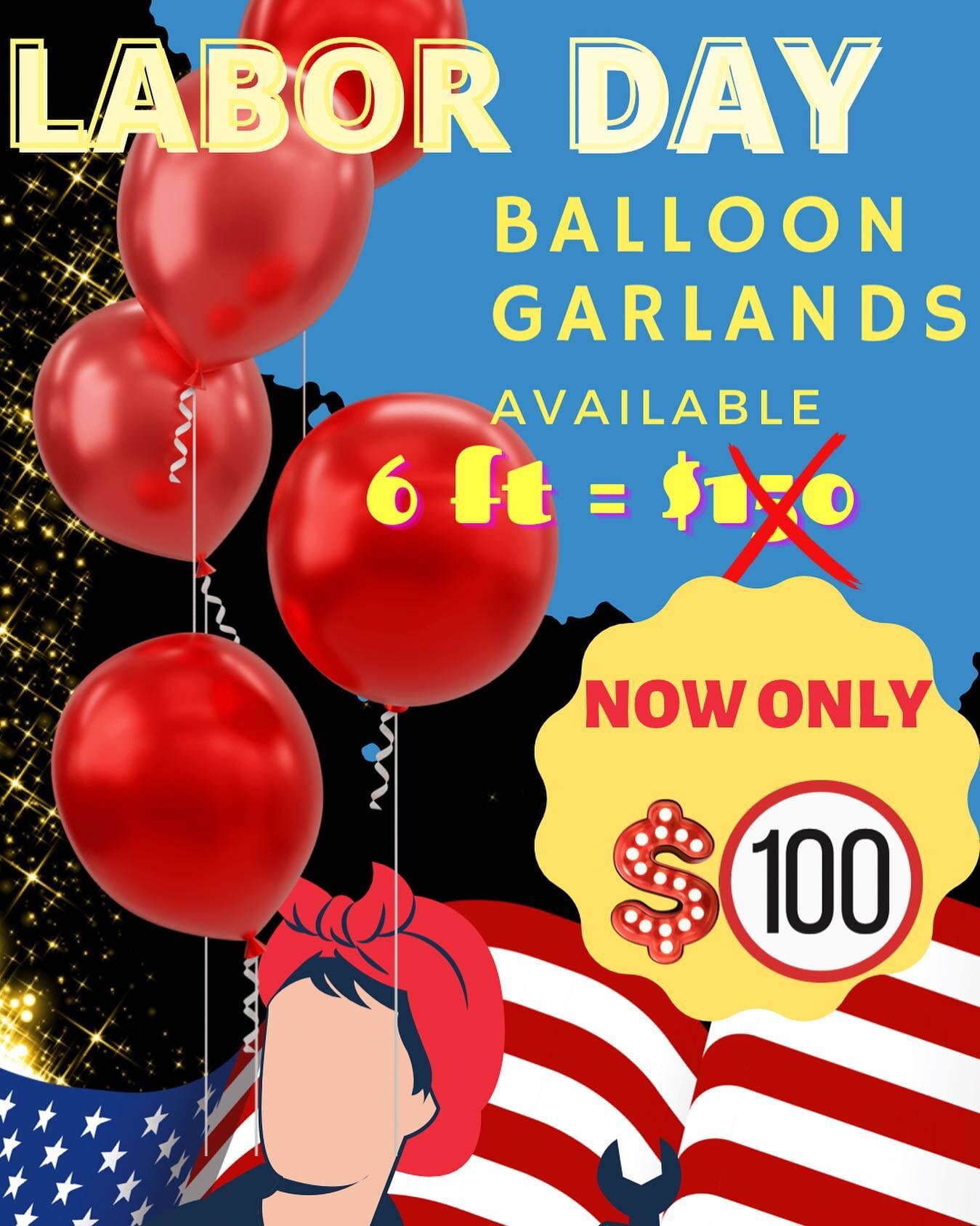 &ldquo;Grab and Go&rdquo; Labor Day Special! 

DM to place order!! 
Our balloons can last for weeks when kept out of direct Sun and Heat!!! 

Great addition to make your Labor Day Party POP🎉🎉 that is budget friendly!!!

#labordaytampa #decortampa