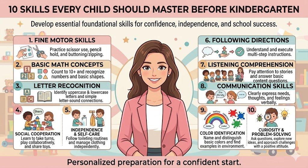 Elizabeth Fraley With 10 Skills Every Child Should Master Before Kindergarten