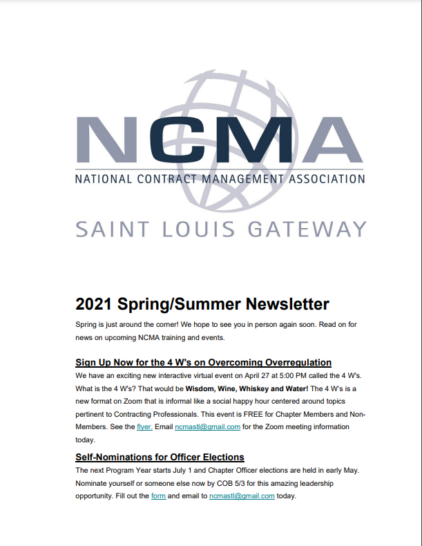2021 Spring/Summer Newsletter