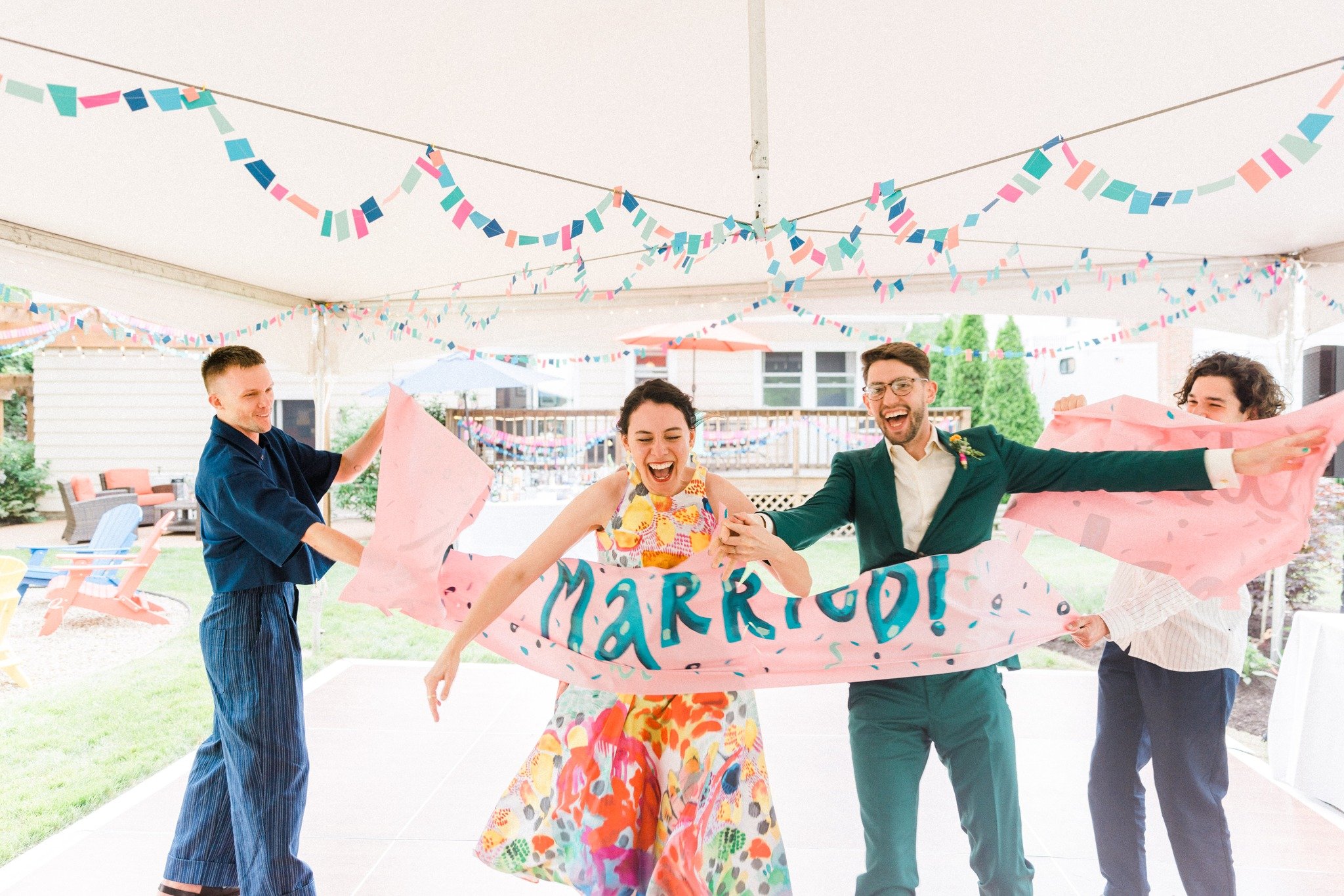 You don&rsquo;t need to follow a trend when you are the vibe.
This is your reminder that Pinterest is optional &mdash; but personality is mandatory.
Go big or go real. (We&rsquo;ll take real every time.) #backyardweddings #diywedding  #tentweddings