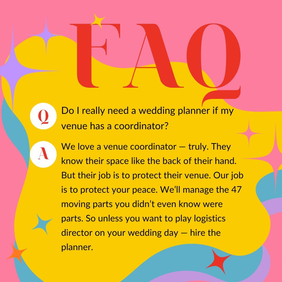OK so a venue coordinators is great and absolutely needed. BUT they&rsquo;re not texting your florist, fixing your bustle, or making sure your drunk uncle doesn&rsquo;t hijack the mic. That&rsquo;s us😉 #newsflash  #clevelandweddingplanner #cleveland