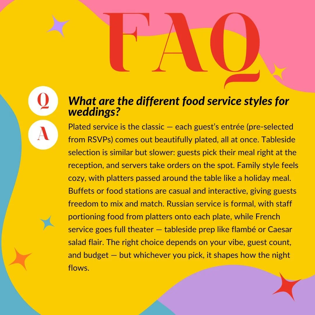 Think of service style as another design choice 😉🍴 #weddingfaq #clevelandweddingplnner