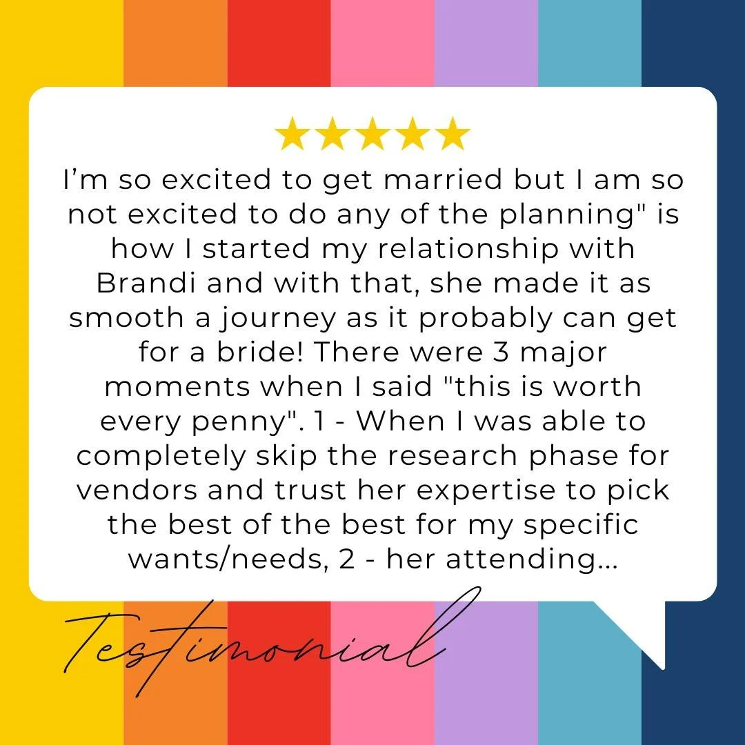 She said it, not us 😉 &quot;I was able to completely skip the research phase and trust Brandi&rsquo;s expertise to pick the best of the best for my specific wants and needs.&quot; 🫶🏻 #clevelandweddingplanner