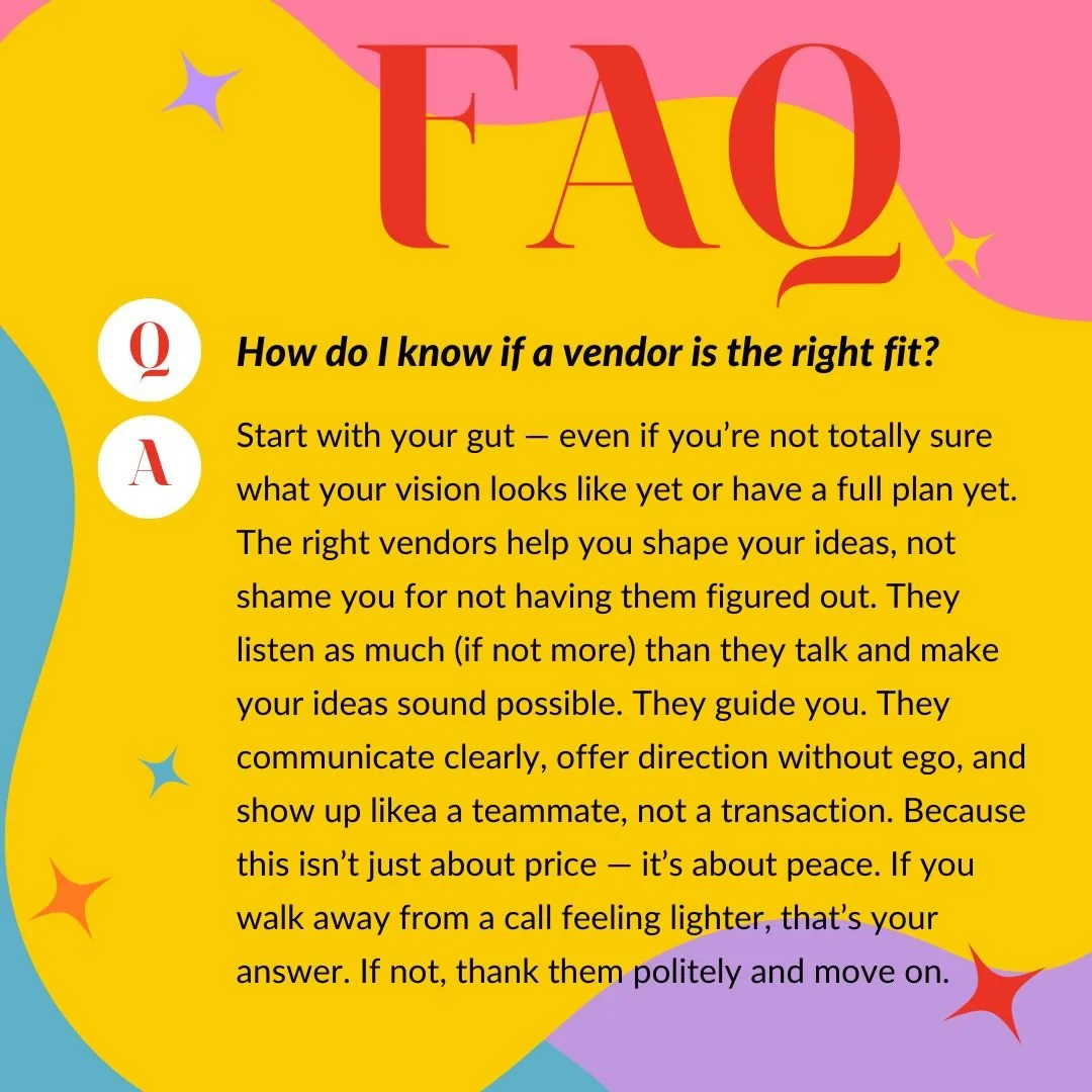 From a wedding planner to you. &quot;Vendor vibes&rdquo; aren&rsquo;t woo &mdash; they&rsquo;re wedding-week insurance.... #clevelandweddingplanner