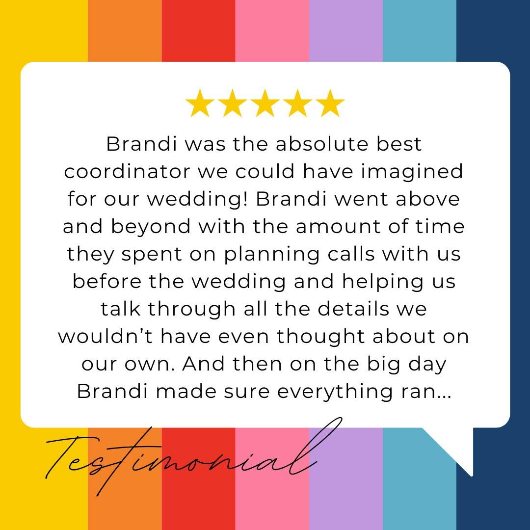 We build weddings that run on clarity, not stress &mdash; so your kind words mean a lot❤️ #aep