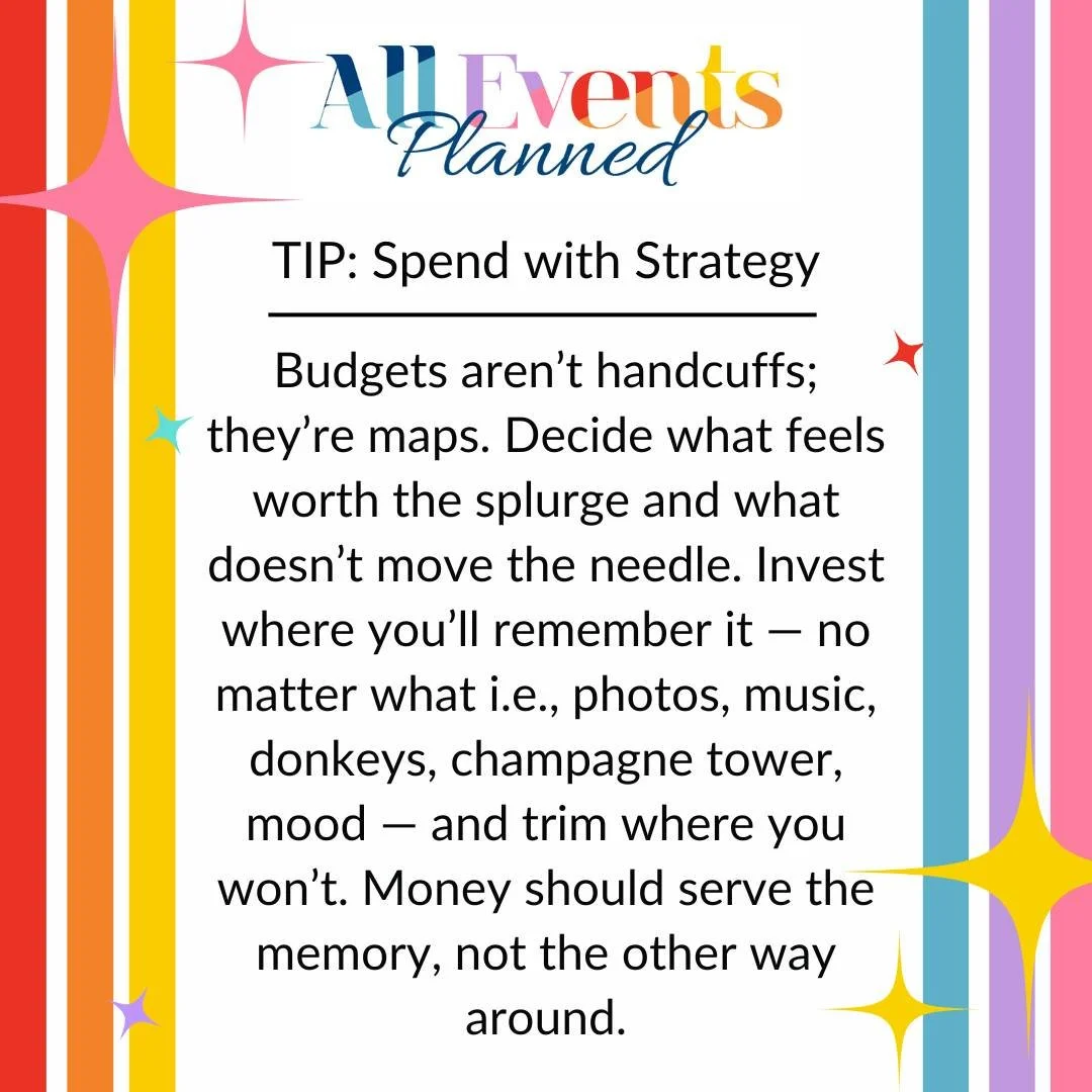 We get it, it's so hard, but trimming what feels optional can save a lot of stress. We can help talking it all through. #aeptips #weddingtipsandtricks