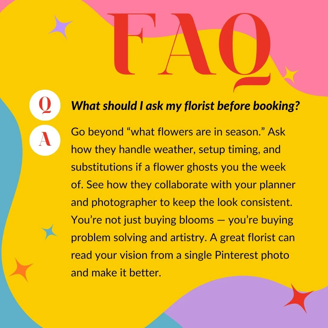 Fewer surprises, stronger execution, that goes for any vendor. Asking any and all questions are AEP approved. #weddingfaq #weddingtipsandtricks