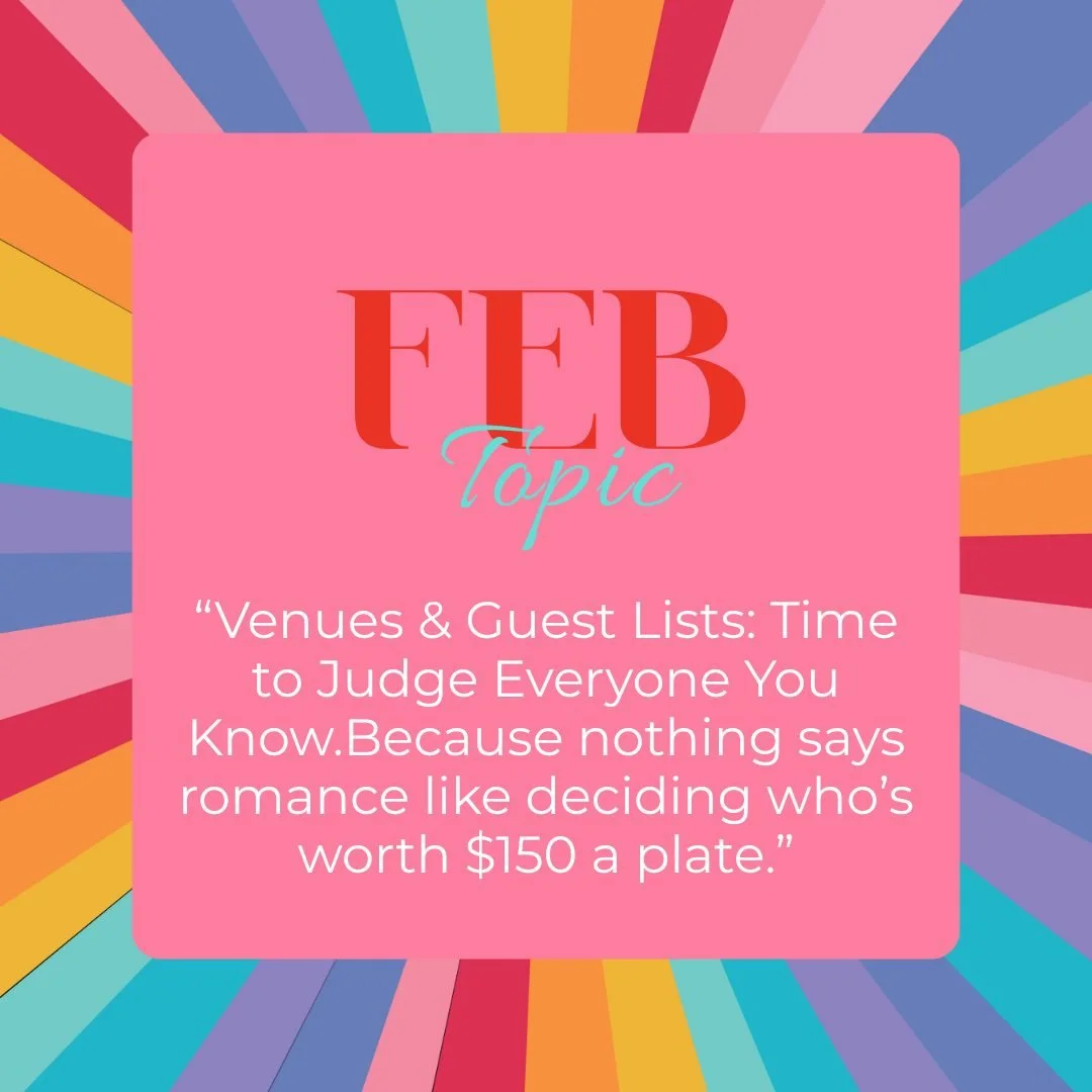 February's topic is how to choose your space + build a guest list that works.
👉🏻 👀 😏Next month, we'll share our feelings/thoughts on why your dance floor deserves just as much planning.  #thisiswhyyouhireme #weddingplannercleveland #aep