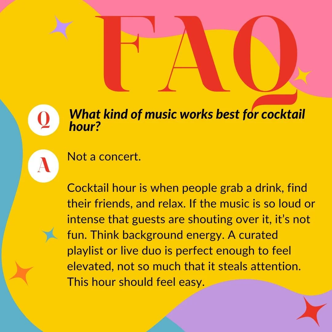 Keep cocktail hour light and social. It's as simple as that. #weddingplanning2026