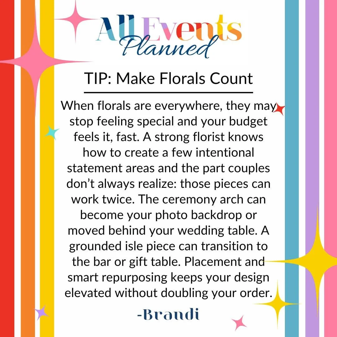 More flowers don&rsquo;t automatically create a better design. #weddingplanningtipsandtricks