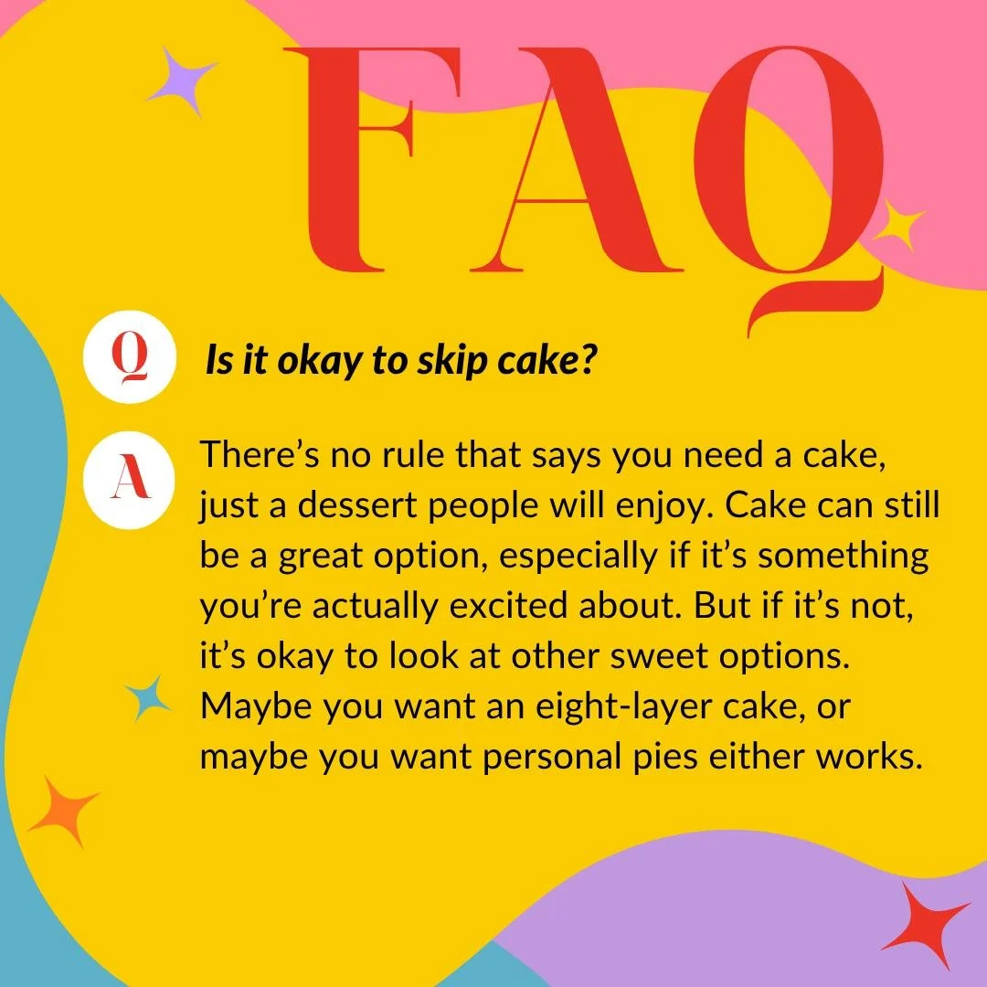 It's ok to skip the expected. Find something people (yourself included) will go back for seconds or looks for a to-go box 🍩 #weddingtipsandtrends #weddingplanning101