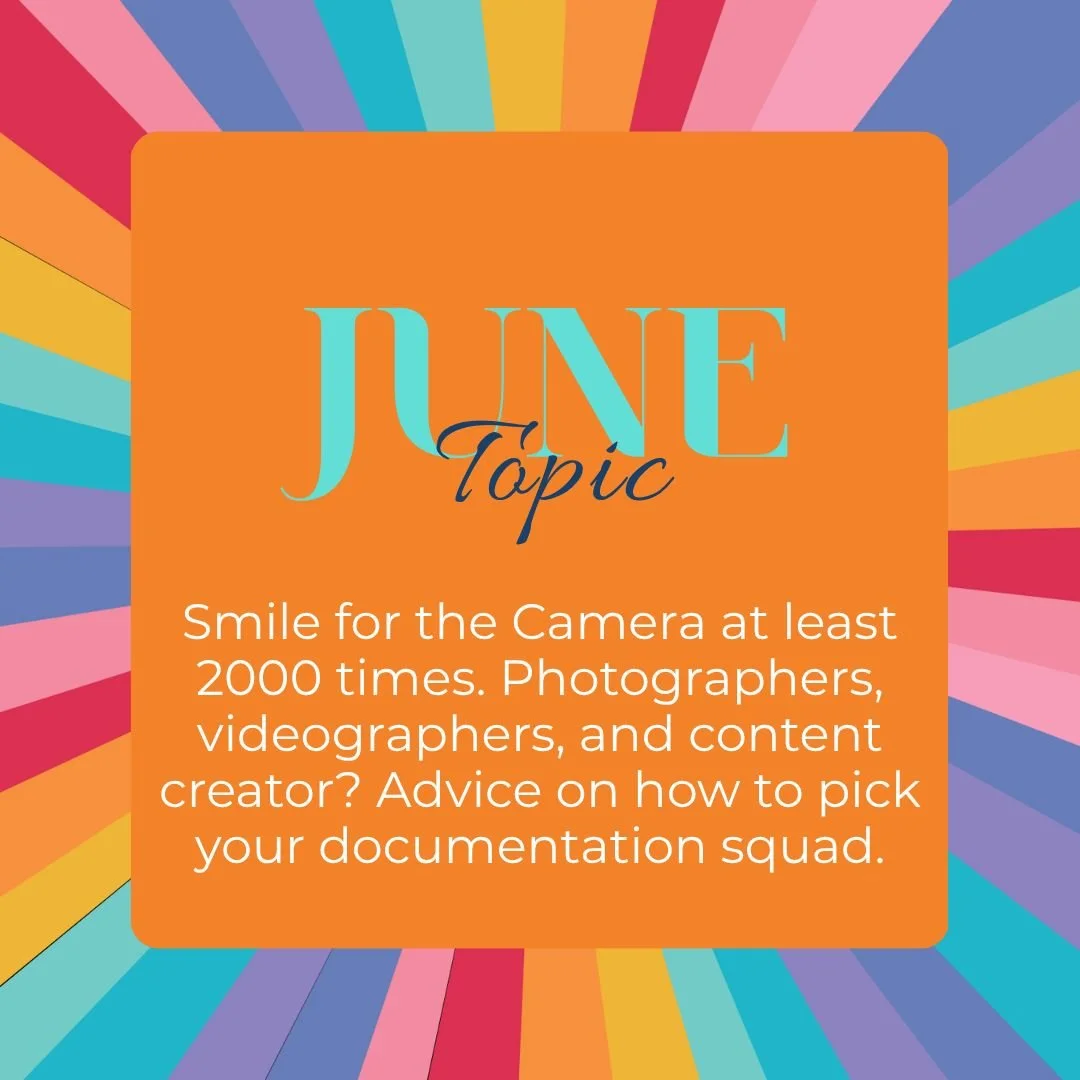 May was all about the food, drinks, late night snacks, and the little hosting choices guests remember long after the wedding ends. 

June, we&rsquo;re shifting focus to the people documenting it all. Photographers, videographers, content creators, ca