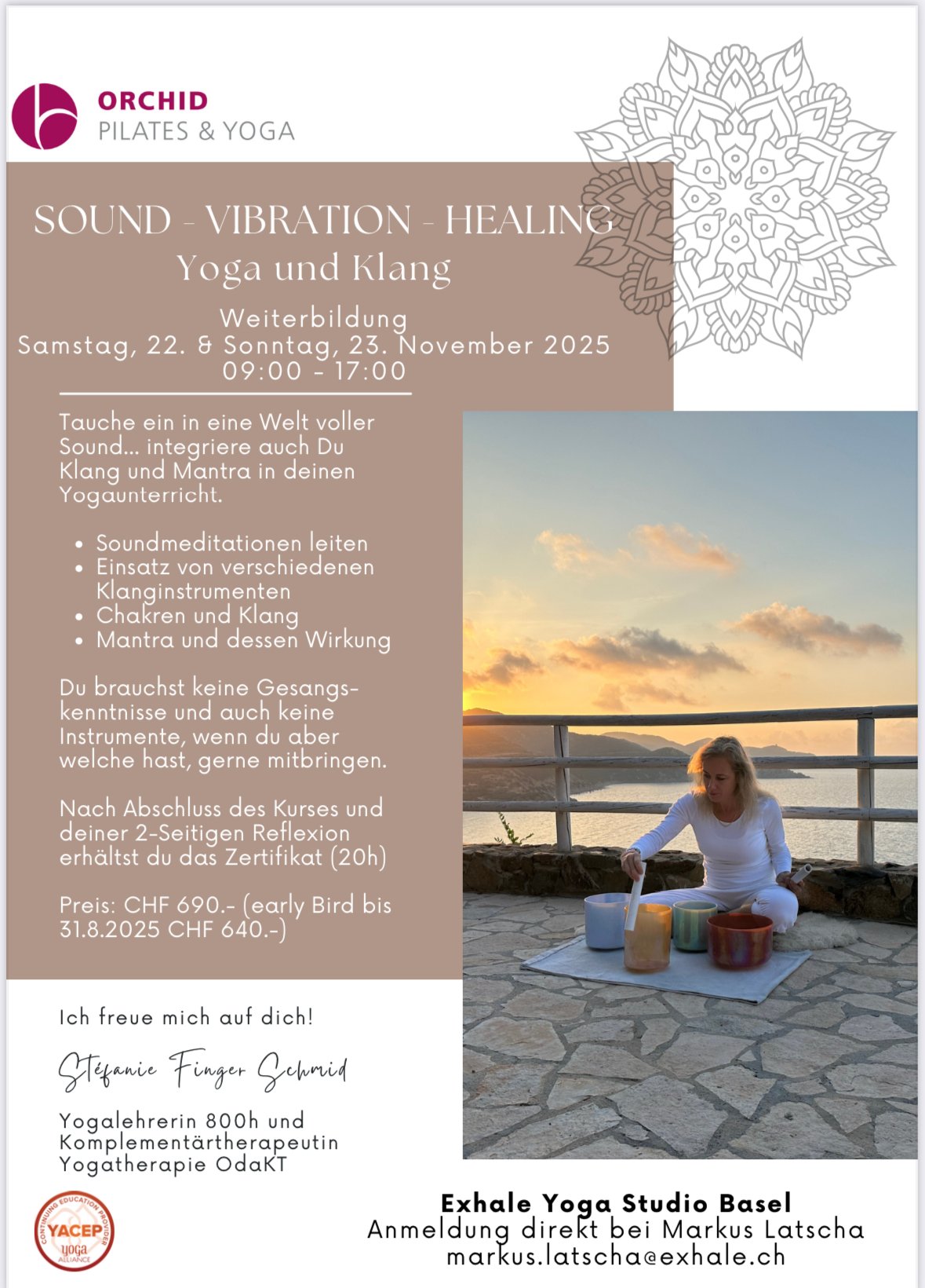 Yoga und Klang Immersion und Weiterbildung