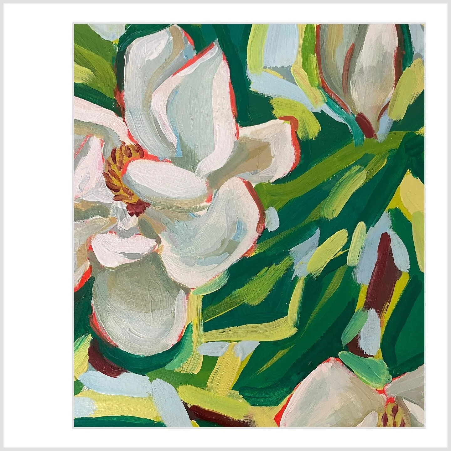 A peek into my latest piece 🫣✨✨ 
.
This piece is apart of a new collection that will be available July 31st. This is a large scale pieces of abstracted landscapes, color filled florals, etc.
 🫨 stay tuned.
. 
Early access to the collection is avail