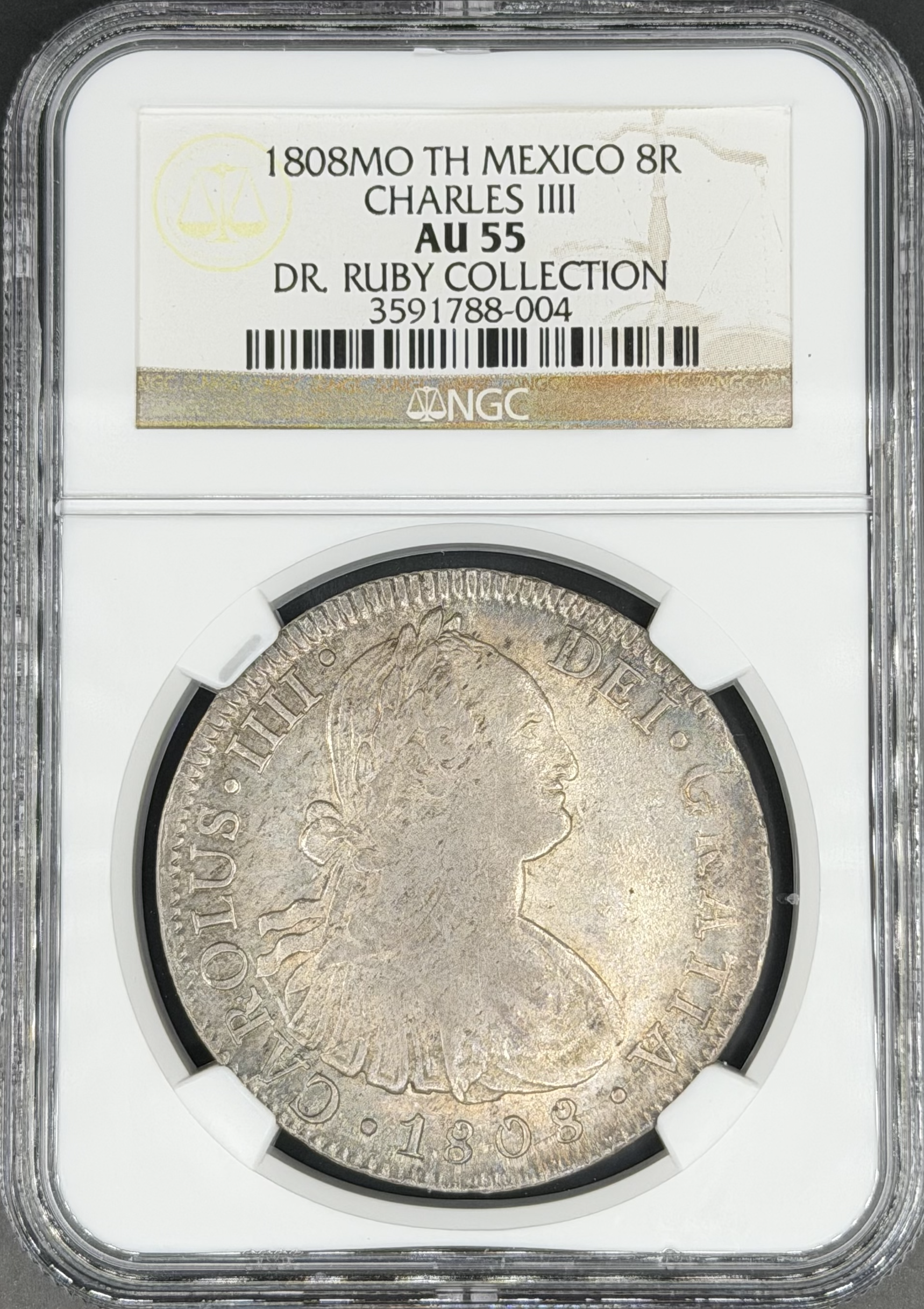 1808 Mo-TH 8 Reales Spanish Colonial Mexico NGC Choice AU-55 *U.S. Legal Tender*