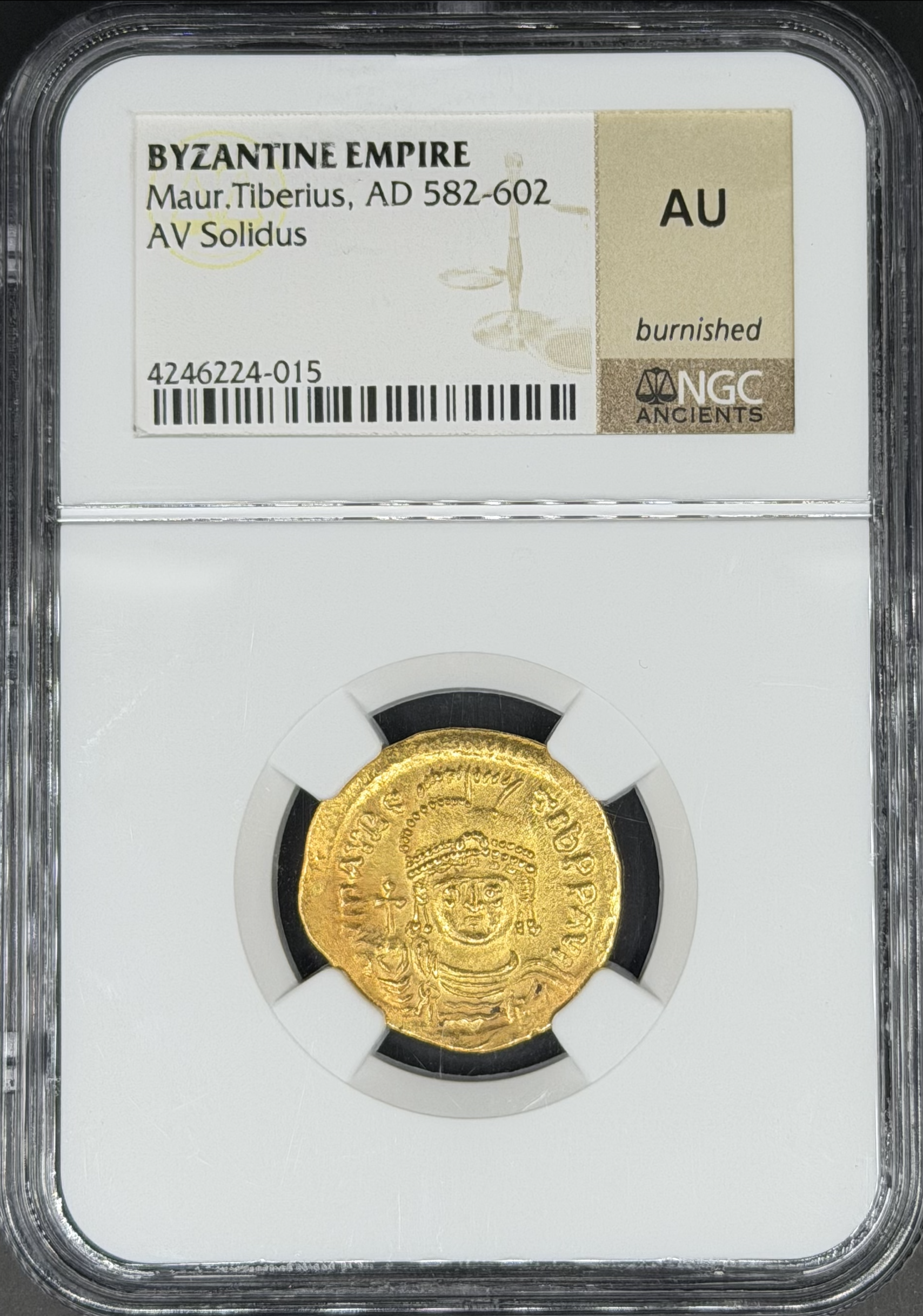 Byzantine Empire (582-602 AD) Maurice Tiberius AV Solidus NGC MS AU