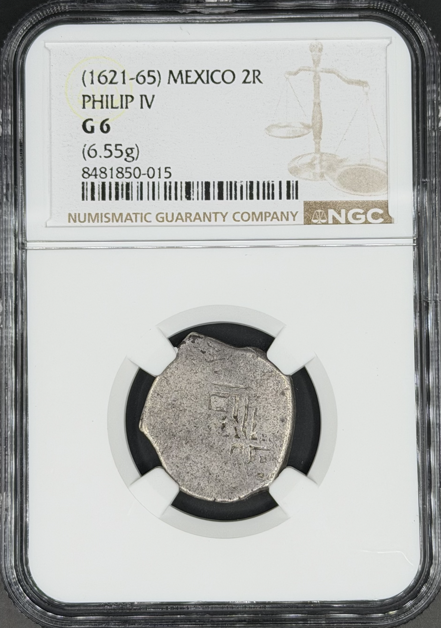 1621-65 2 Reales Cob Spanish Colonial Mexico NGC G-6 *U.S. Legal Tender*