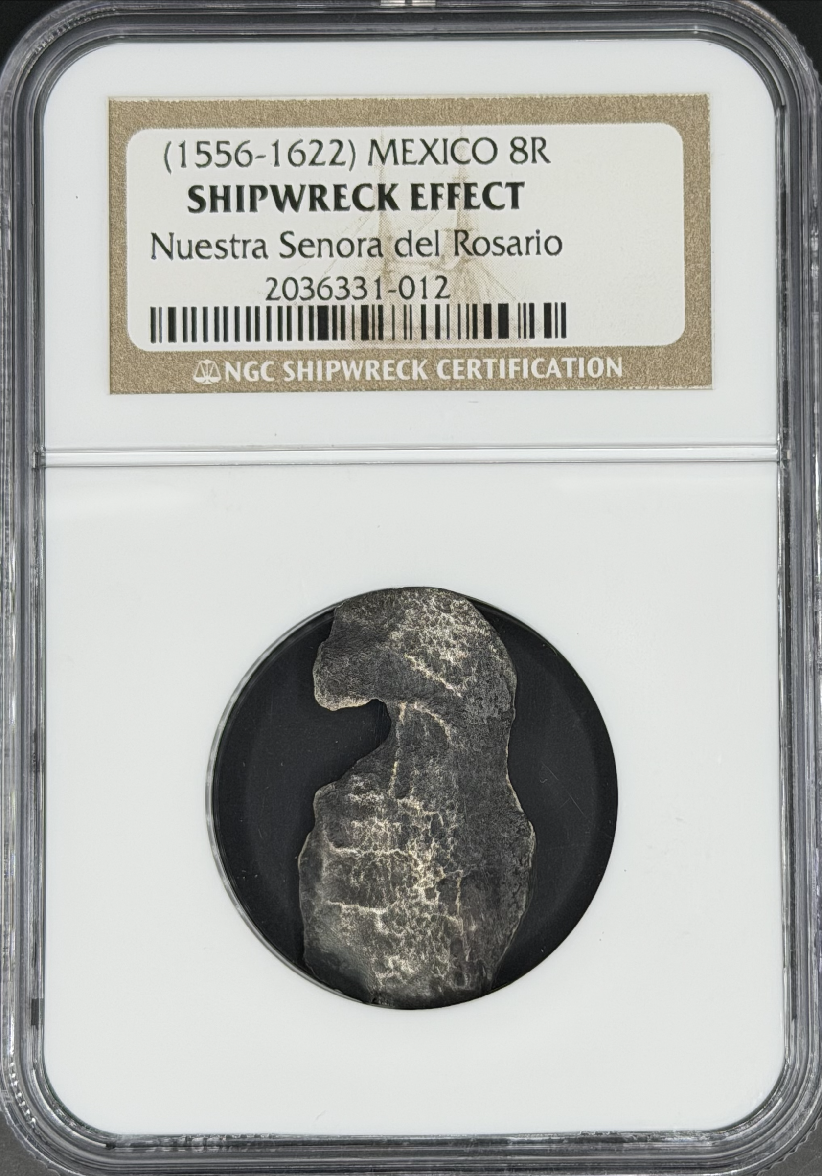 1556-1622 8 Reales Cob Spanish Colonial Mexico NGC *Rosario Shipwreck*